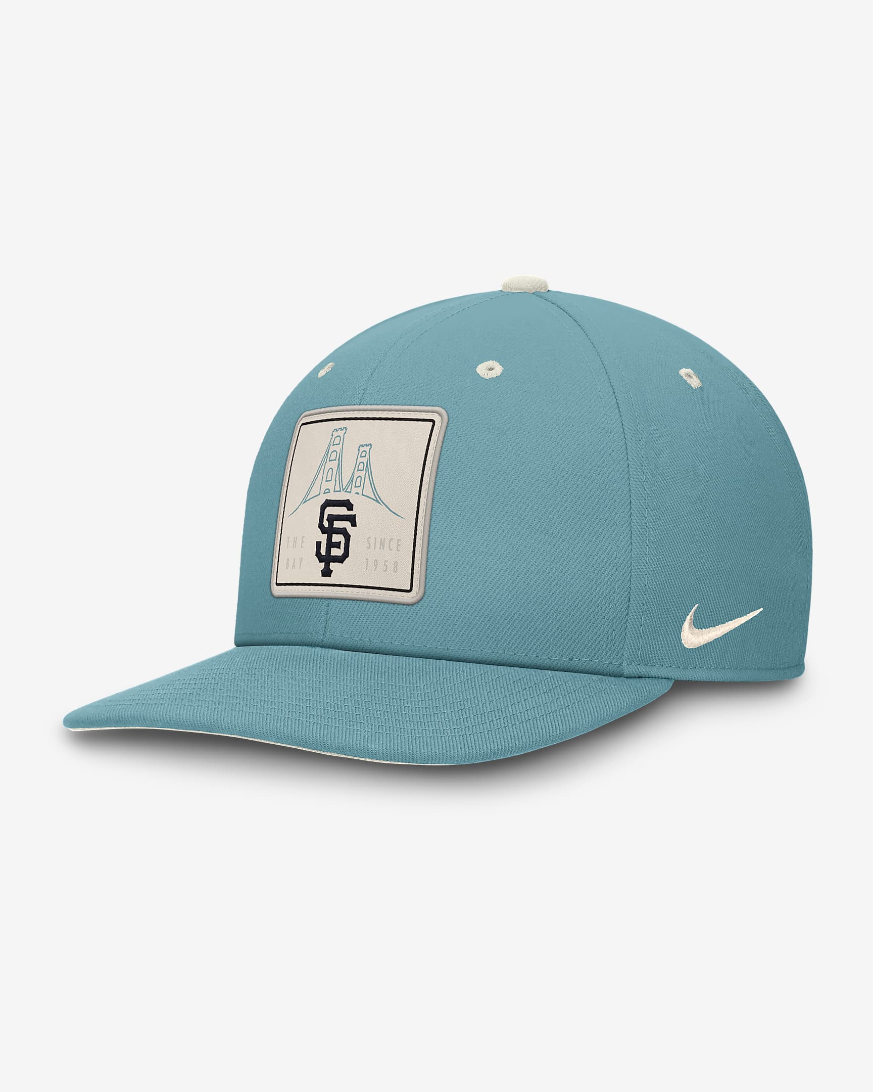 San Francisco Giants Pro Tech Men's Nike Dri-FIT MLB Adjustable Hat - Denim Turquoise