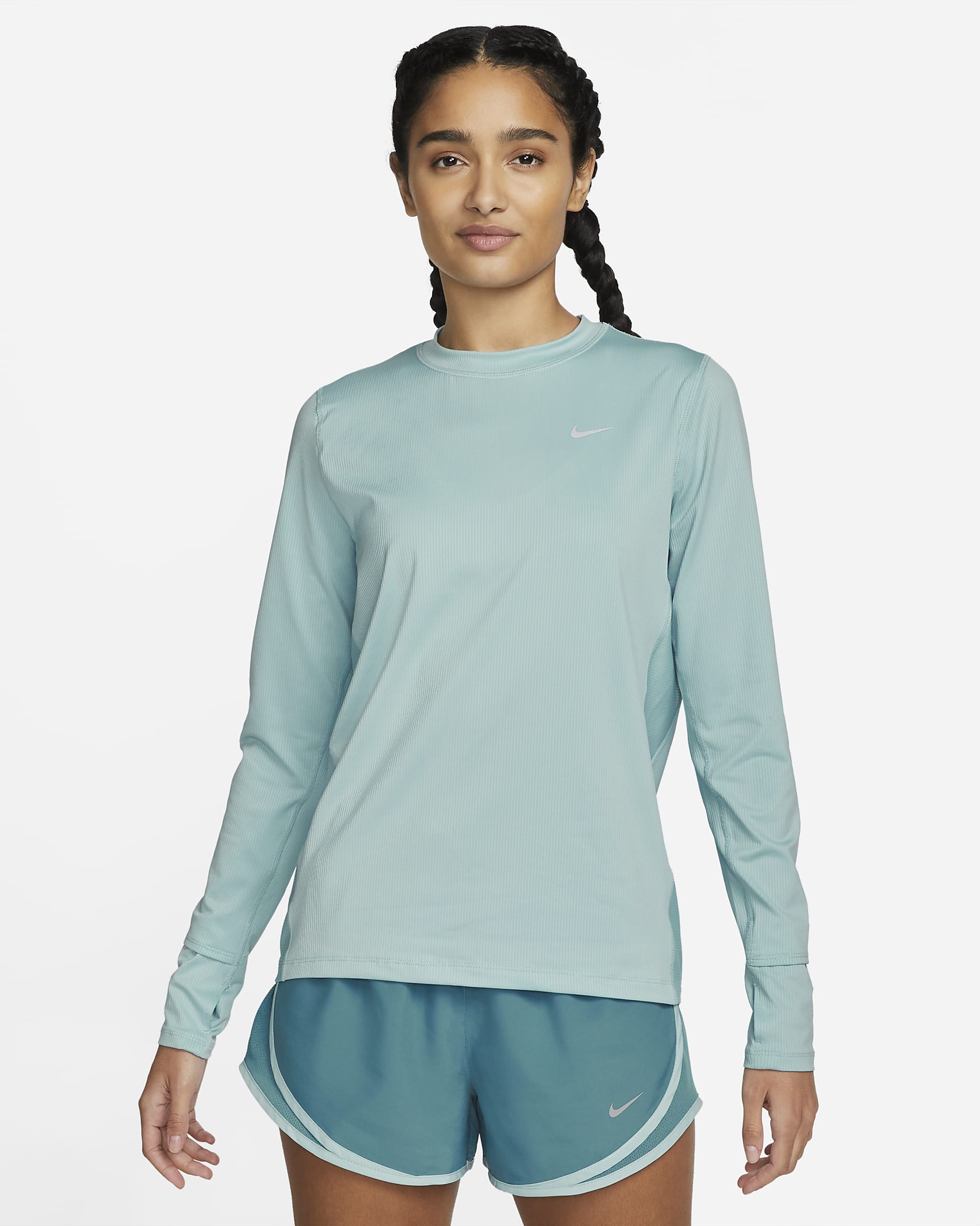 Nike DriFIT Women's Ribbed CrewNeck Running Top. Nike BE