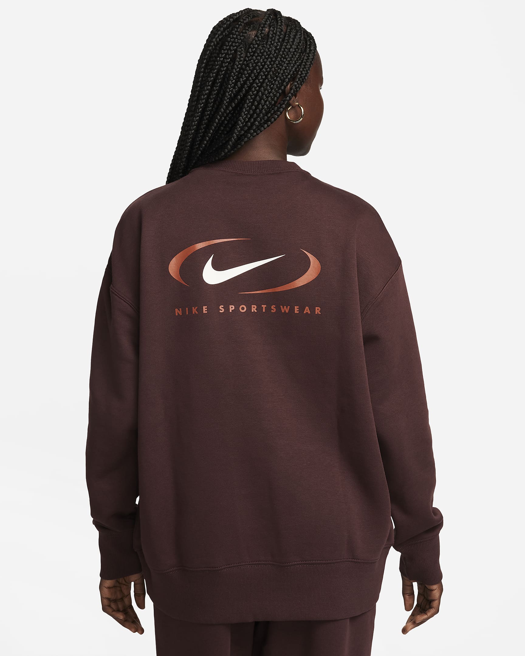 Nike Sportswear Phoenix Fleece Women's Oversized Crew-Neck Sweatshirt - Earth