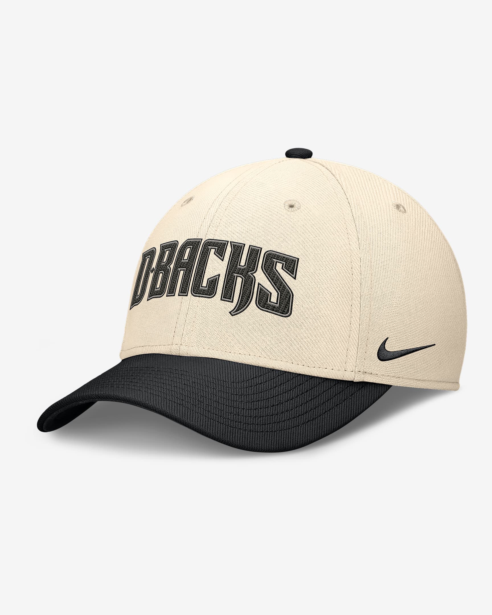 Gorra Nike Dri-FIT de la MLB para hombre Arizona Diamondbacks Statement Rise Swoosh - Natural