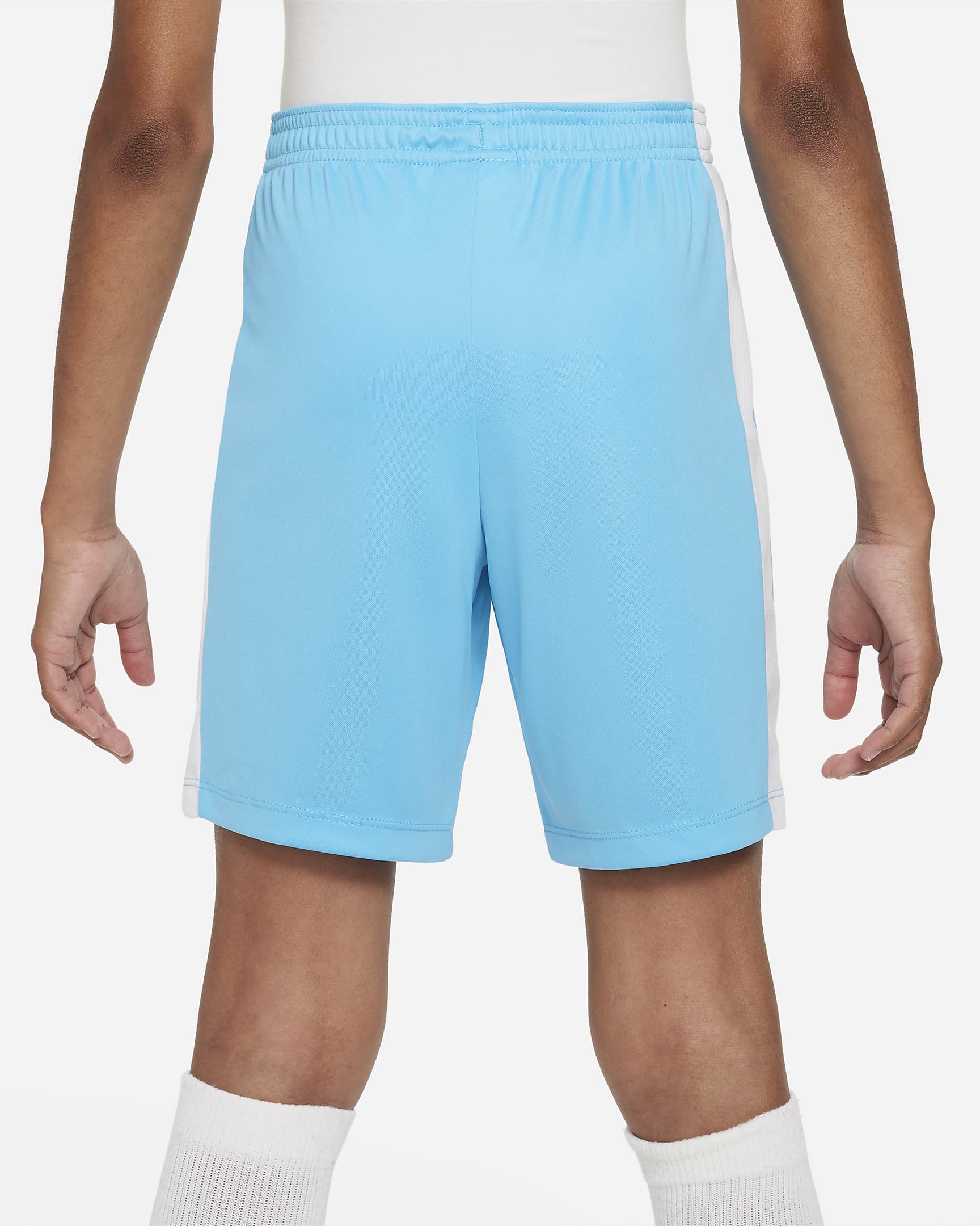 KM Dri-FIT Fußballshorts für ältere Kinder - Baltic Blue/Weiß