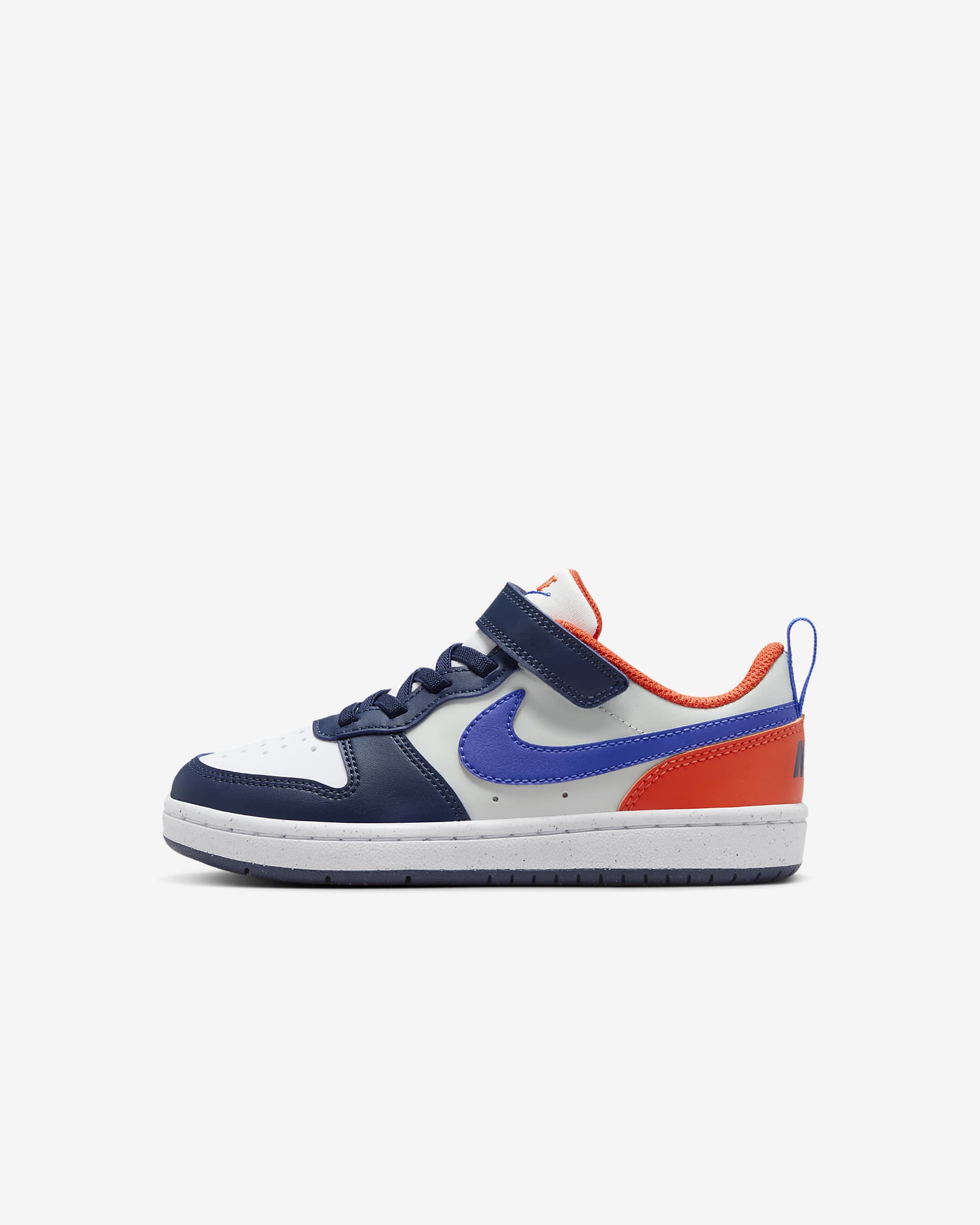 Nike Court Borough Low Recraft Little Kids' Shoes - Midnight Navy/Team Orange/Light Silver/Hyper Royal