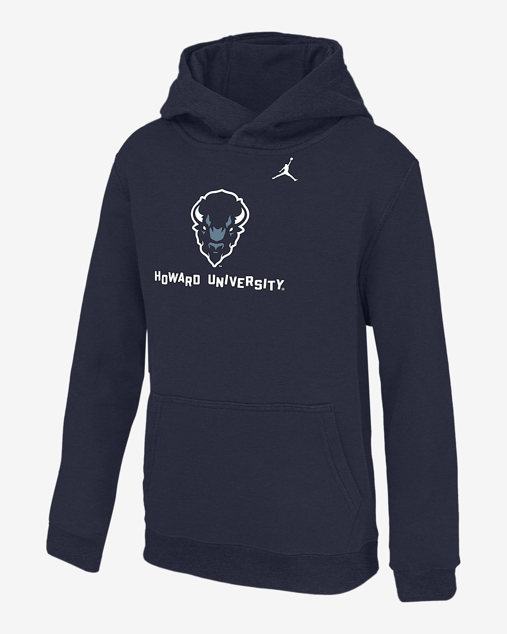 Howard University Club Fleece Big Kids' Nike College Hoodie - Navy