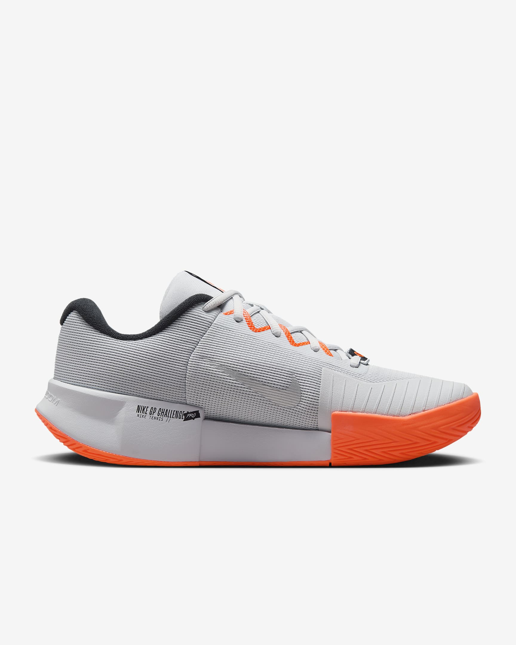 Nike GP Challenge Pro Premium Hartplatz-Tennisschuhe für Herren - Pure Platinum/Hyper Crimson/Weiß/Schwarz