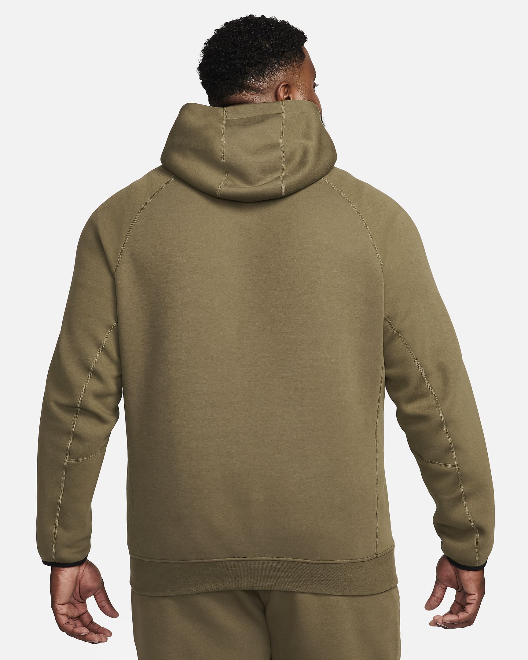 Nike Sportswear Tech Fleece Men's Pullover Hoodie - Medium Olive/Black