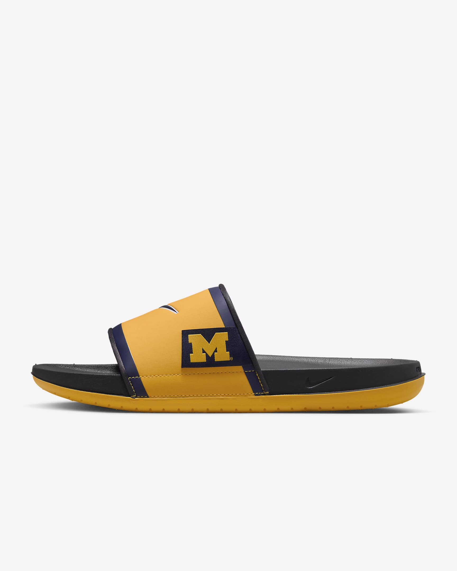 Chanclas Nike College Offcourt (Michigan) - Amarillo/Gris humo oscuro/Azul marino universitario