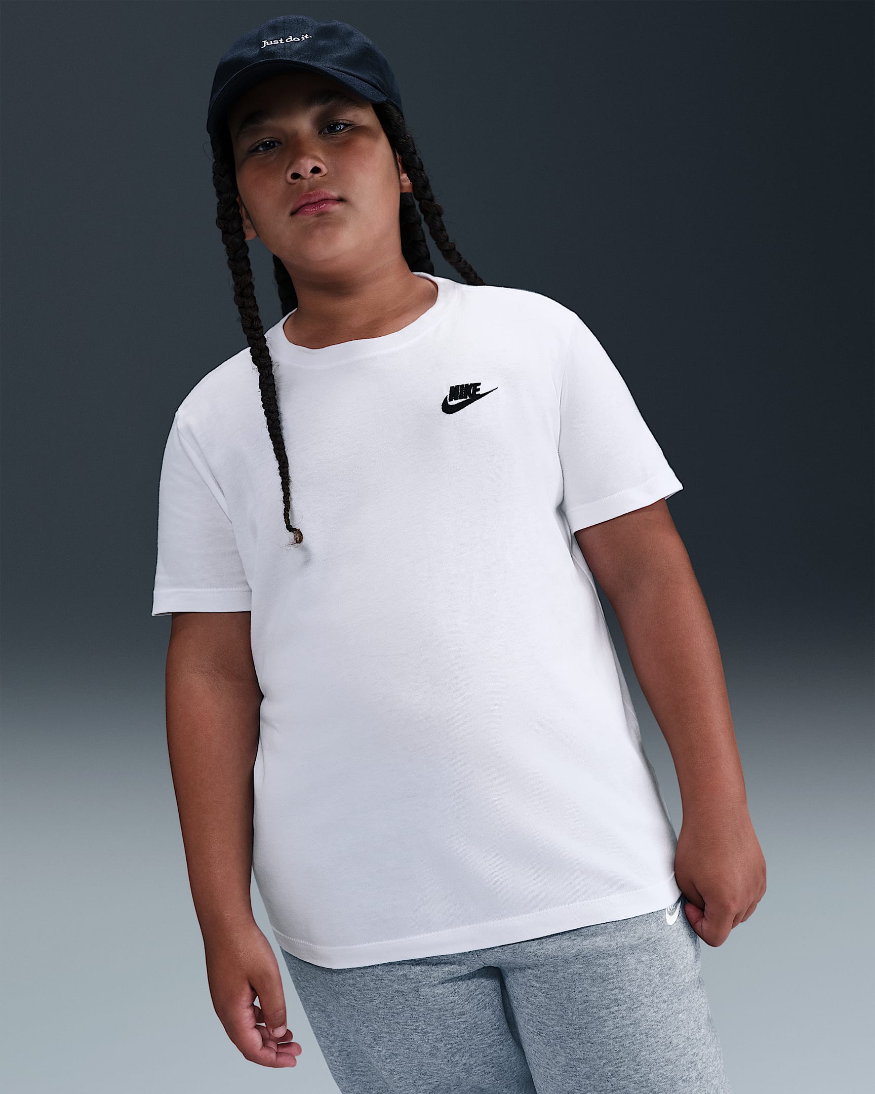 Nike Sportswear T-skjorte til store barn (utvidet størrelse) - Hvit