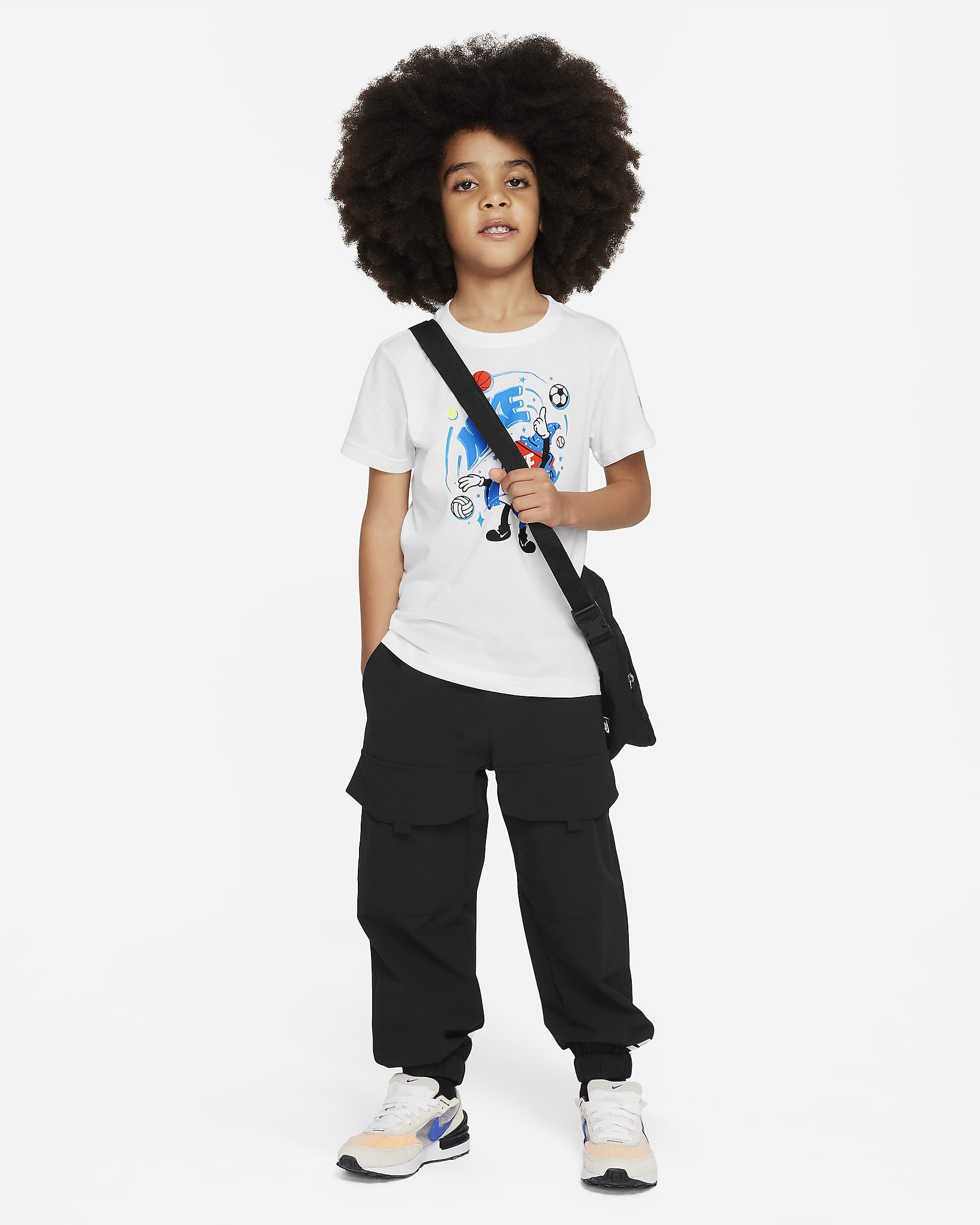 Playera estampada para niño talla pequeña Nike - Blanco