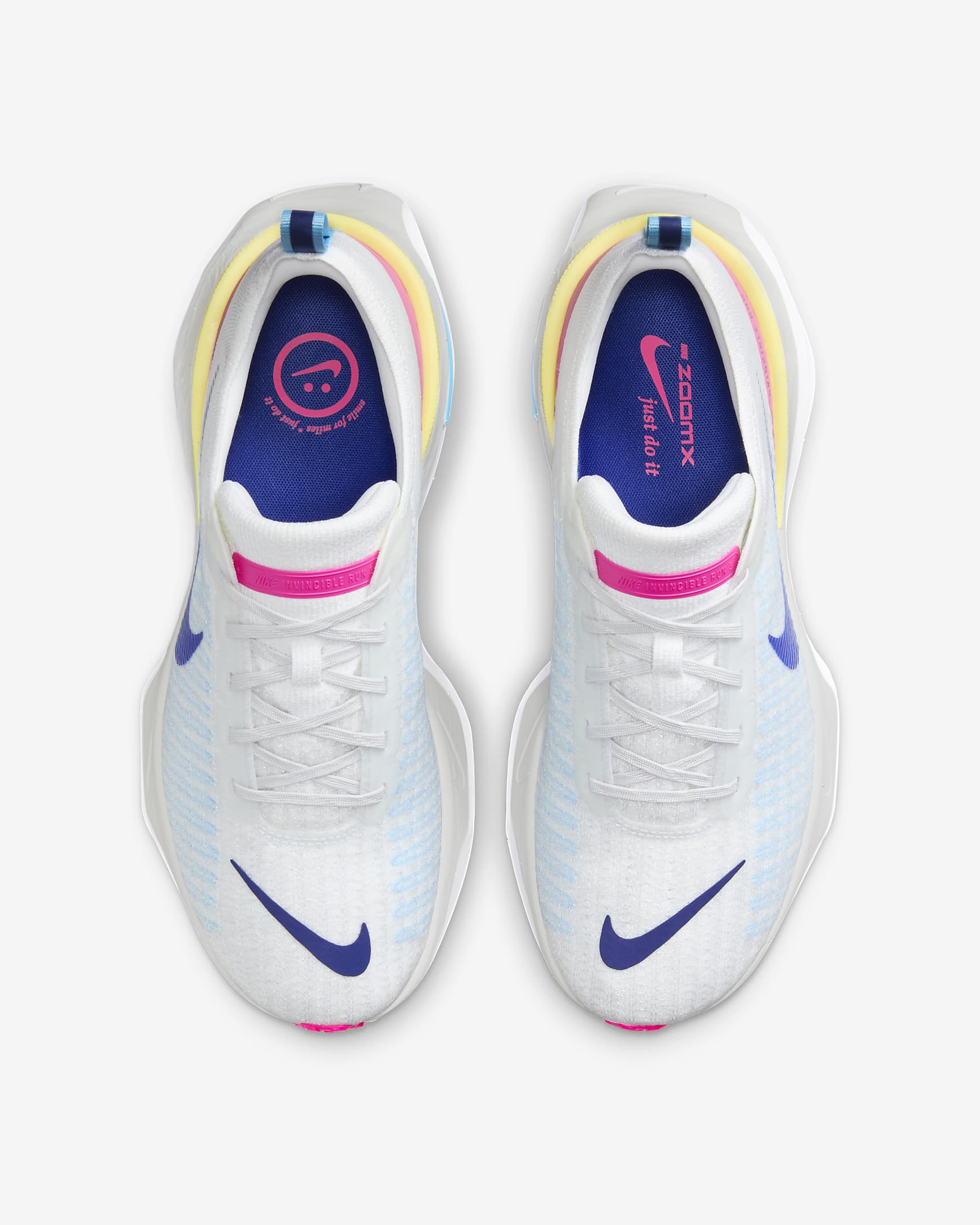 Nike Invincible 3 Men's Road Running Shoes - White/Photon Dust/Fierce Pink/Deep Royal Blue