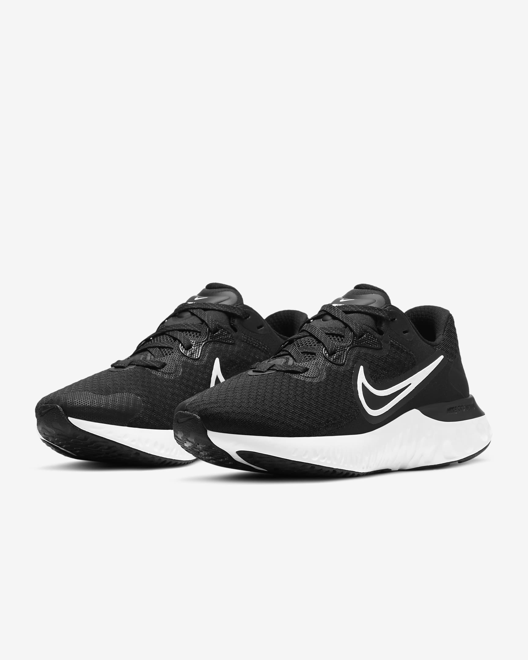 Nike Renew Run 2 Women's Road Running Shoes - Black/Dark Smoke Grey/White