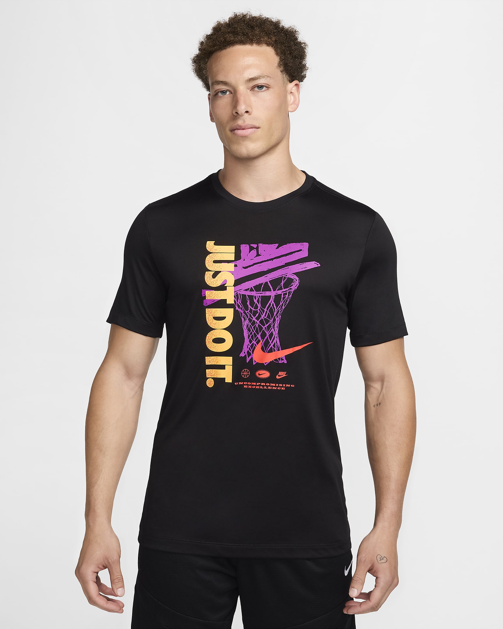 T-shirt da basket Dri-FIT Nike – Uomo - Nero