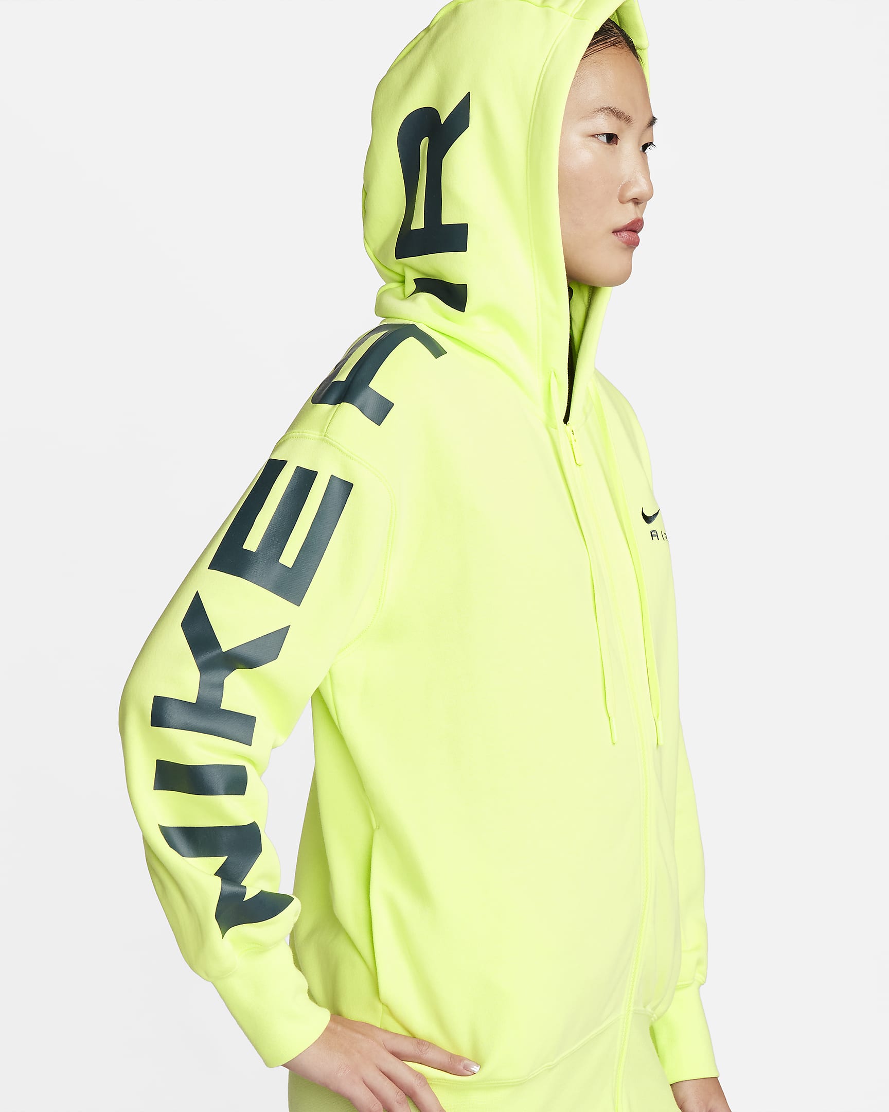 Nike Sportswear Air Women's Fleece Oversized Full-Zip Hoodie. Nike ID