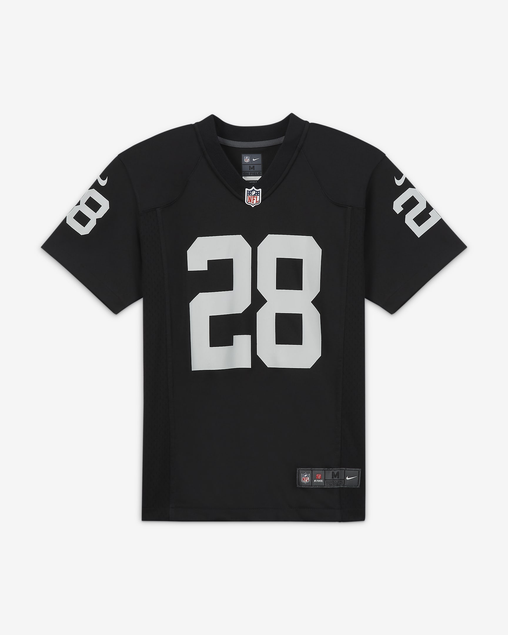 Maillot de football américain NFL Las Vegas Raiders (Josh Jacobs) pour ado. Nike BE