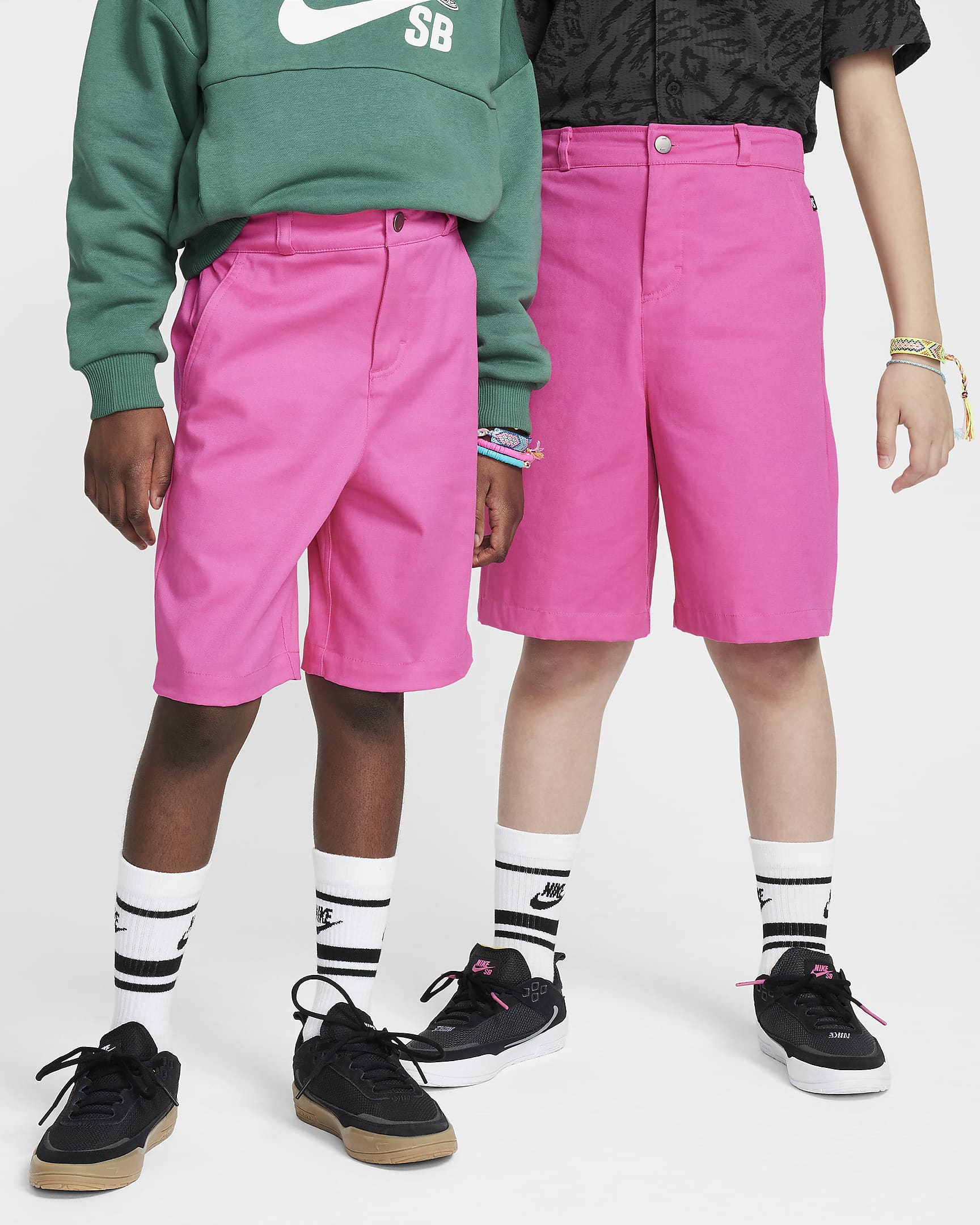 Nike SB Older Kids' Chino Skate Shorts - Alchemy Pink/Playful Pink