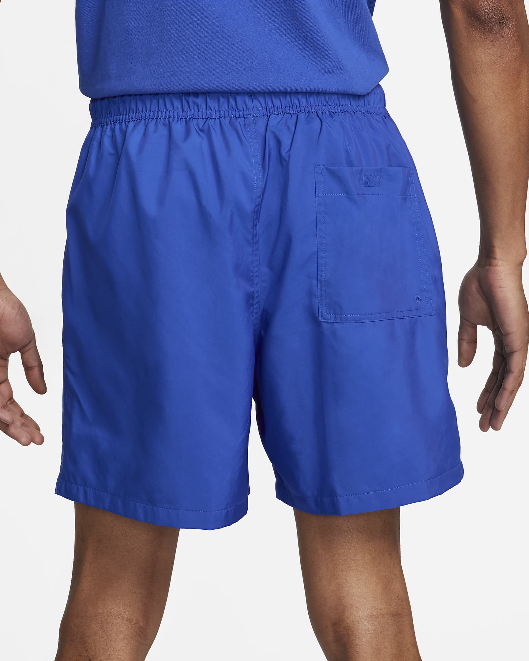 Nike Club Men's Woven Flow Shorts - Game Royal/White