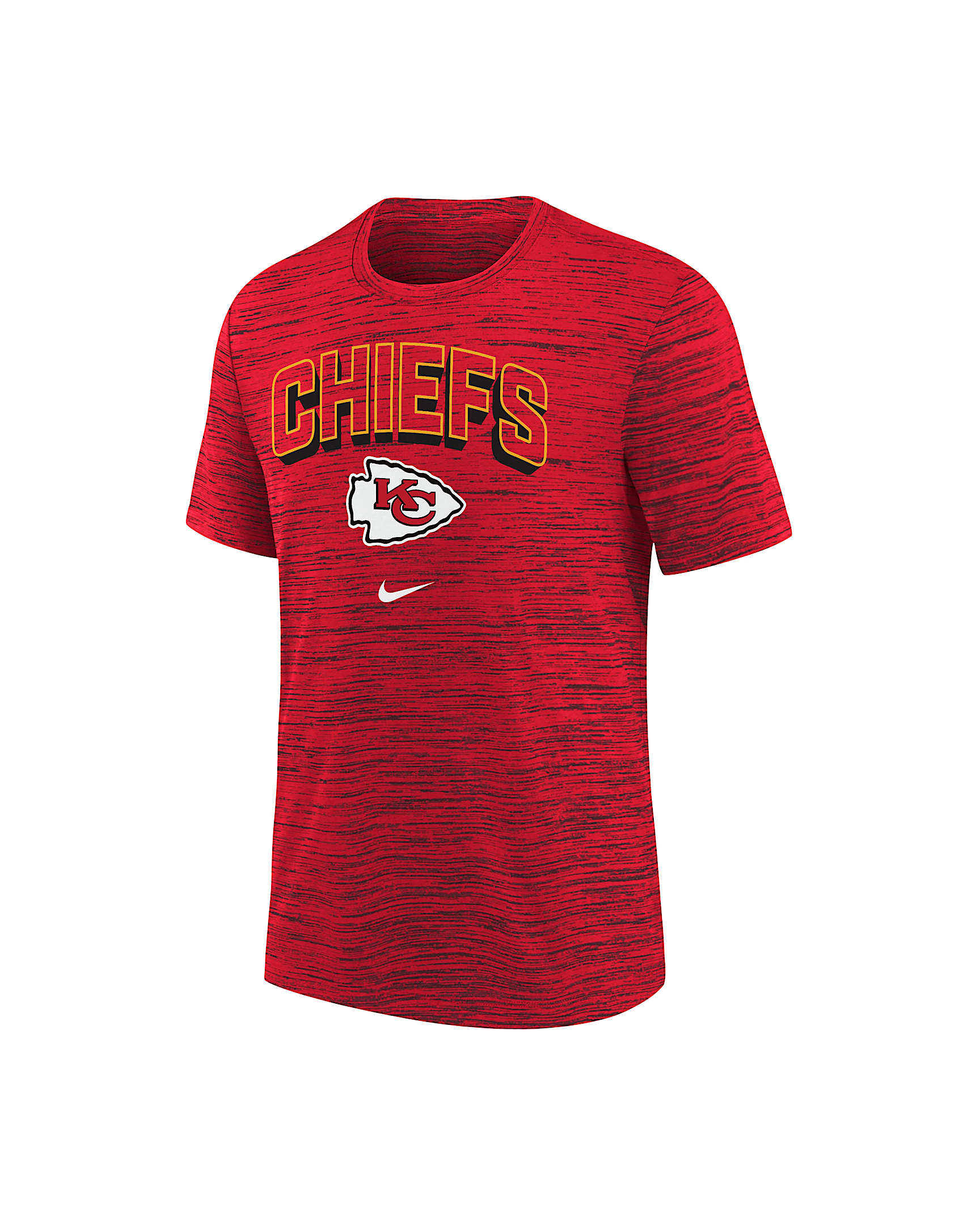 Playera Nike Dri-FIT de la NFL para niños talla grande Kansas City Chiefs Sideline Velocity - Rojo
