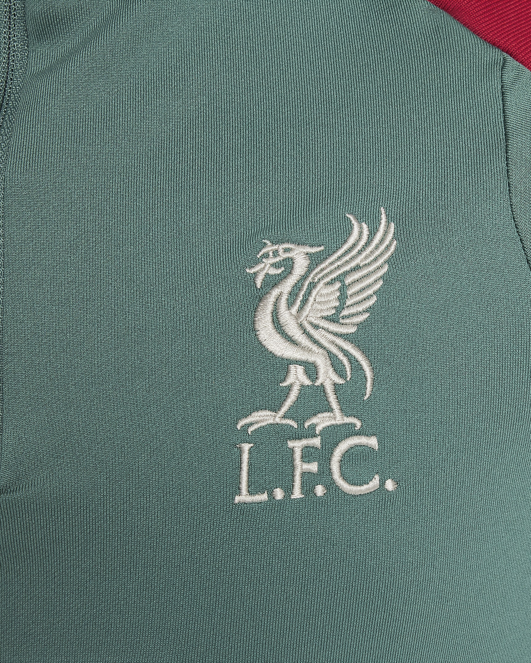 Haut d'entraînement de football Nike Dri-FIT Liverpool FC Strike pour ado - Bicoastal/Bicoastal/Gym Red/Light Orewood Brown