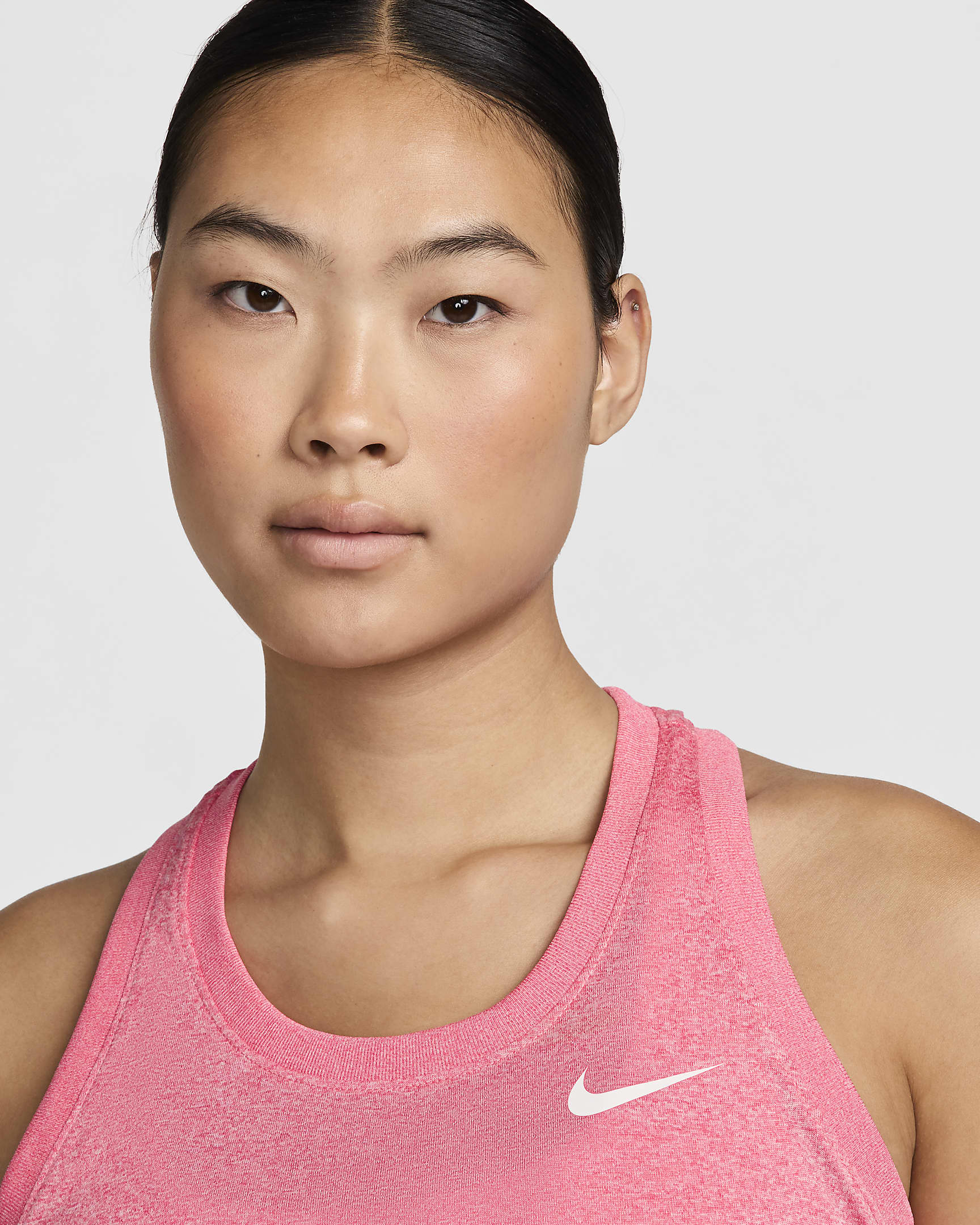 Nike Dri-FIT Women's Racerback Tank - Aster Pink/Pure/Heather