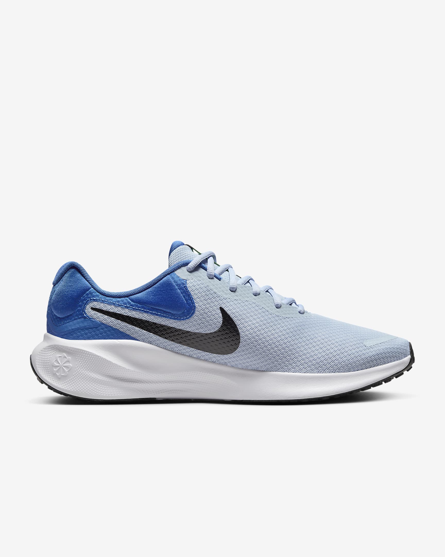 Nike Revolution 7 Men's Road Running Shoes (Extra Wide) - Light Armoury Blue/Star Blue/Green Strike/Black