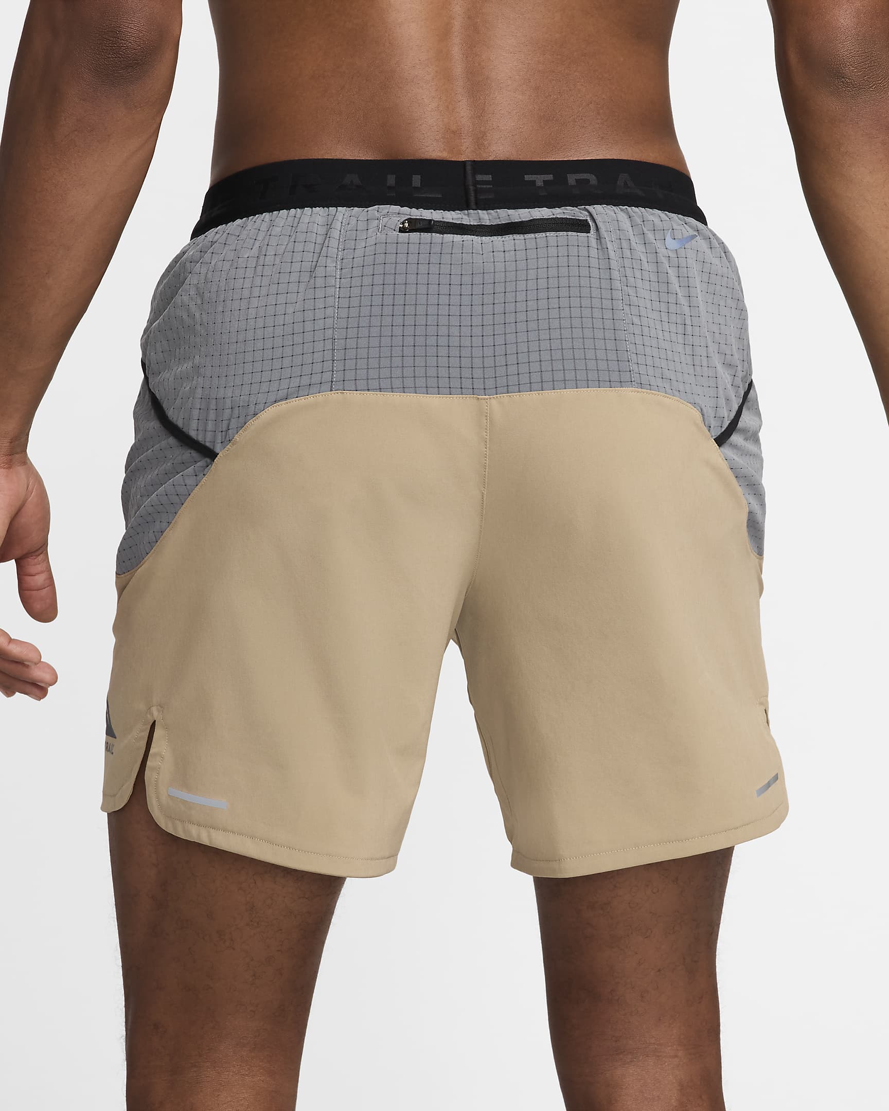 Nike Trail Second Sunrise Men's Dri-FIT 7" Brief-Lined Running Shorts - Khaki/Smoke Grey/Black