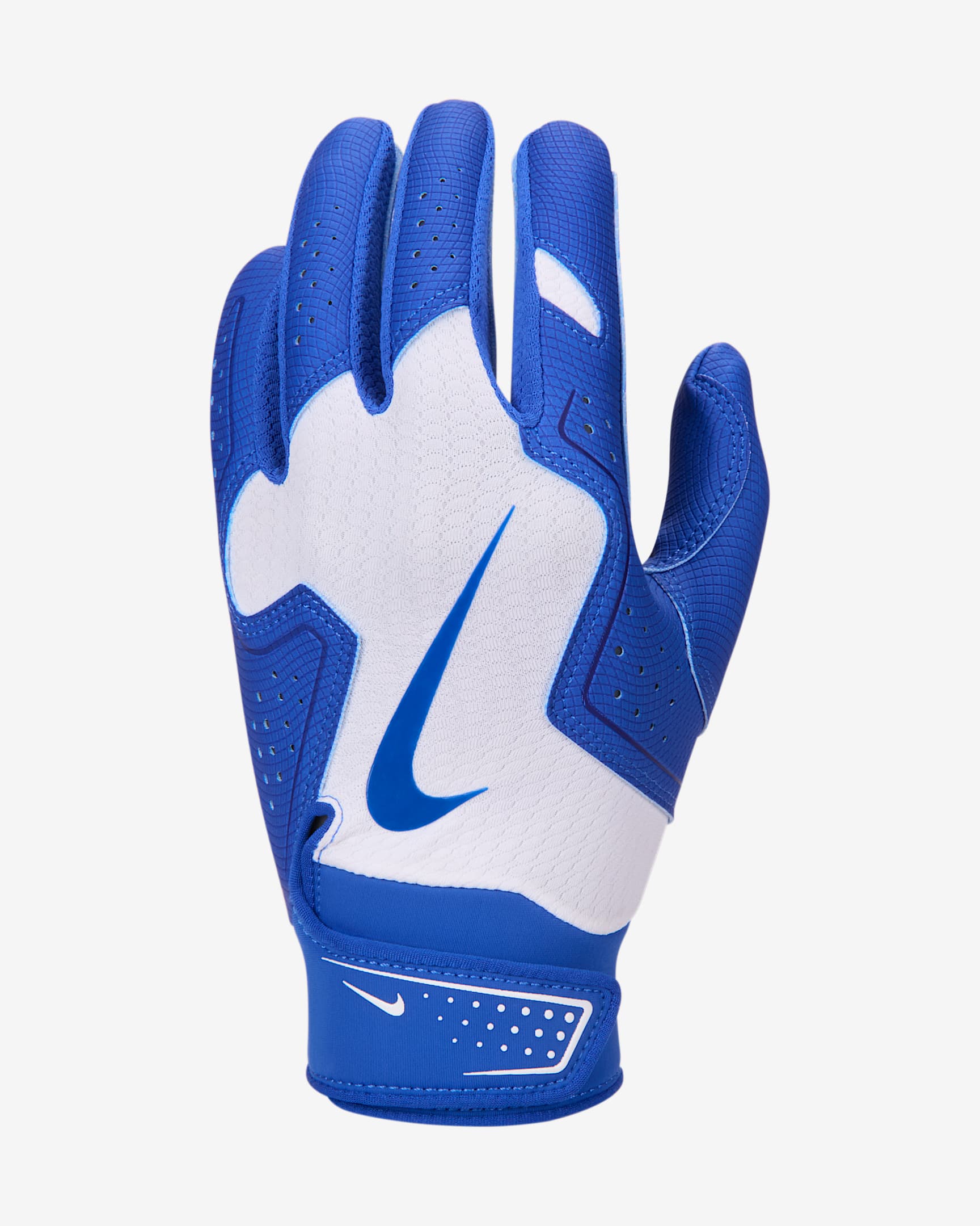 Nike Alpha 2.0 Kids' Baseball Batting Glove - White/Game Royal/Game Royal
