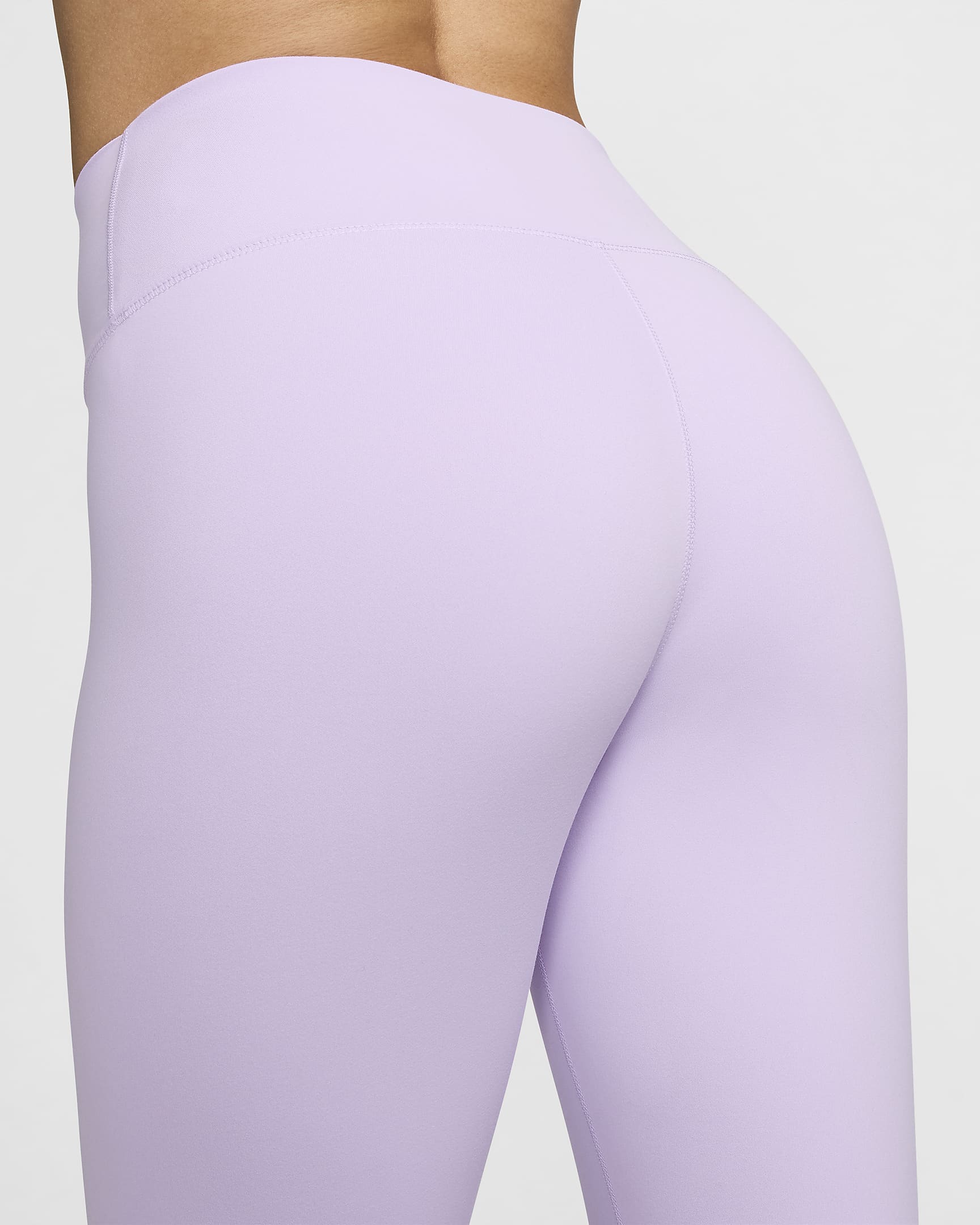 Nike One 7/8-legging met hoge taille voor dames - Lilac Bloom/Zwart