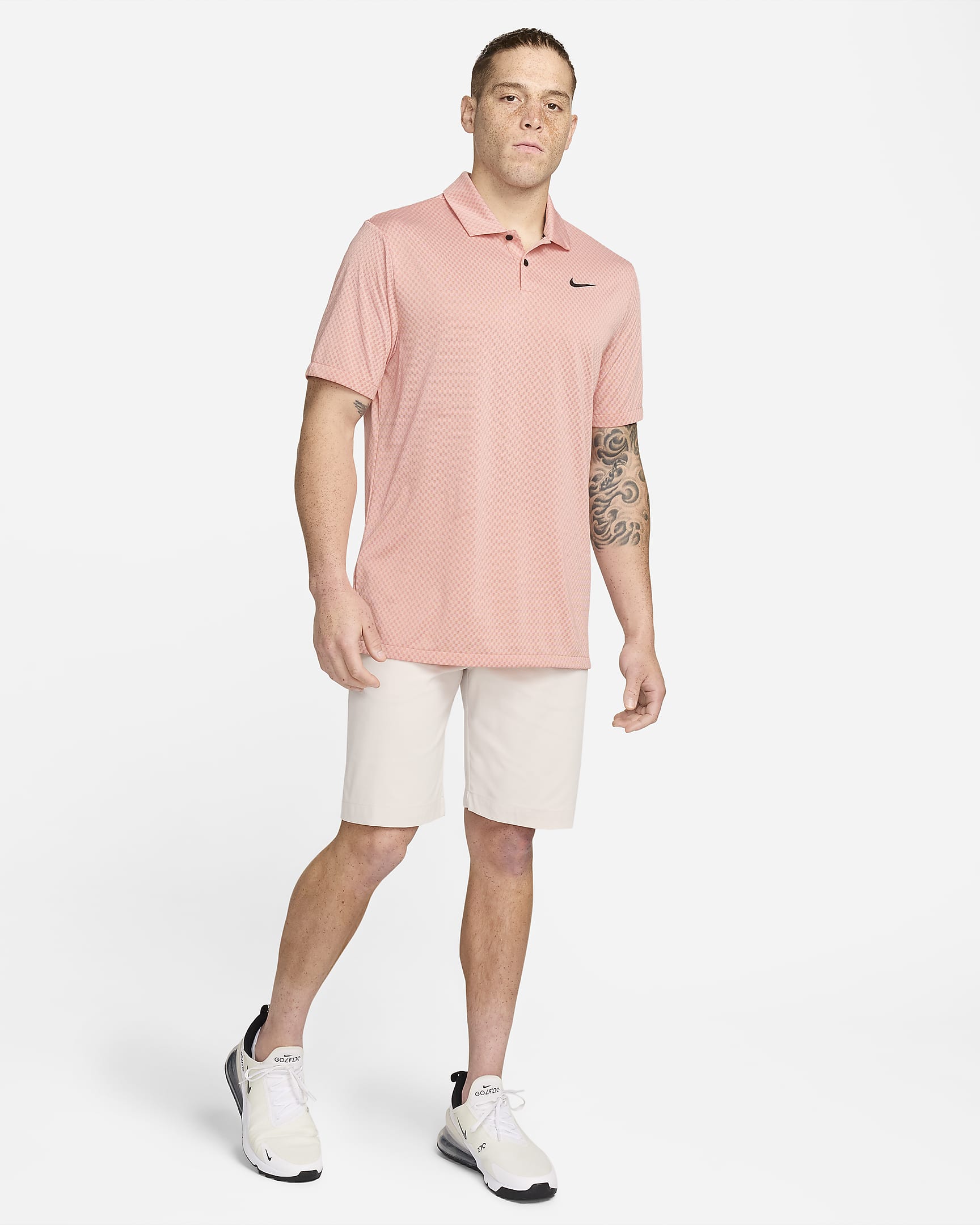 Nike Tour Polo de golf Dri-FIT - Home - Light Madder Root/Guava Ice/Madder Root/Negre