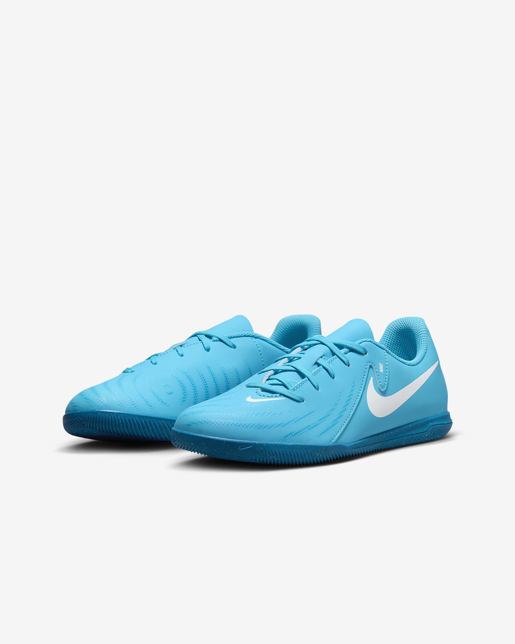 รองเท้าฟุตบอลเด็กเล็ก/เด็กโต IC Nike Jr. Phantom GX 2 Club - Blue Fury/ขาว