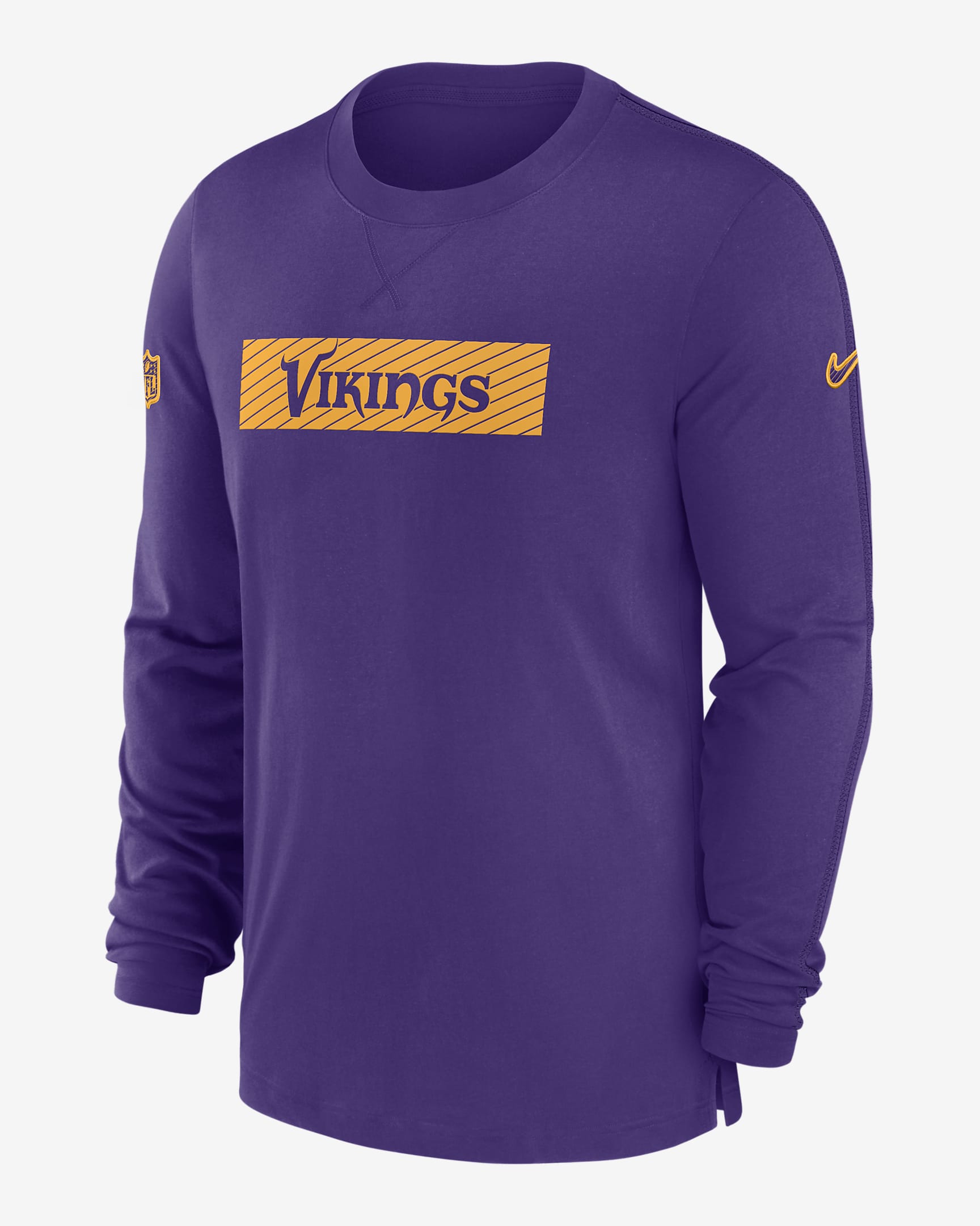 Minnesota Vikings Sideline Player Team Issue Men’s Nike Dri-FIT Long-Sleeve Top - Purple