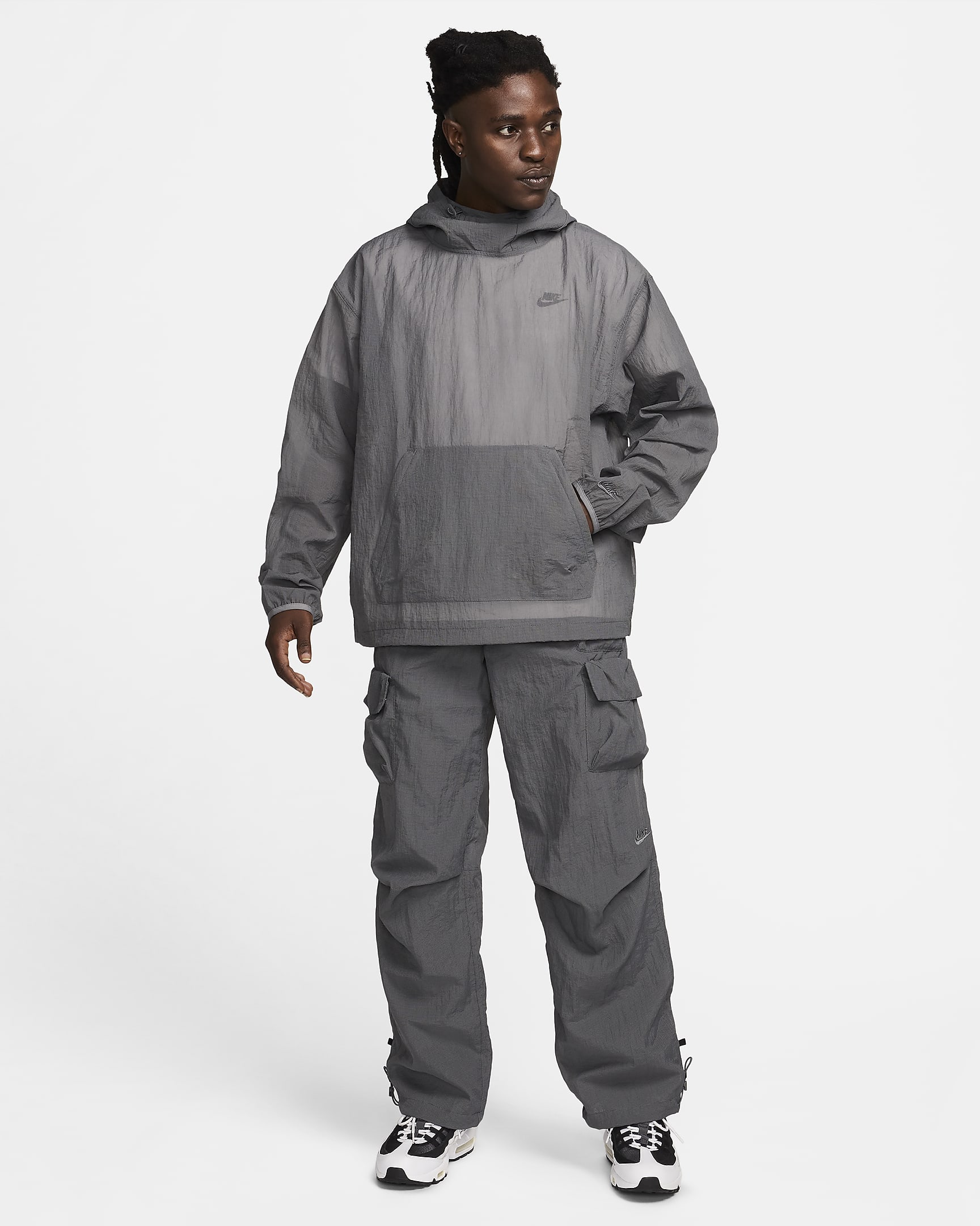 Nike Sportswear Tech Pack vevd pullover til herre - Iron Grey/Iron Grey