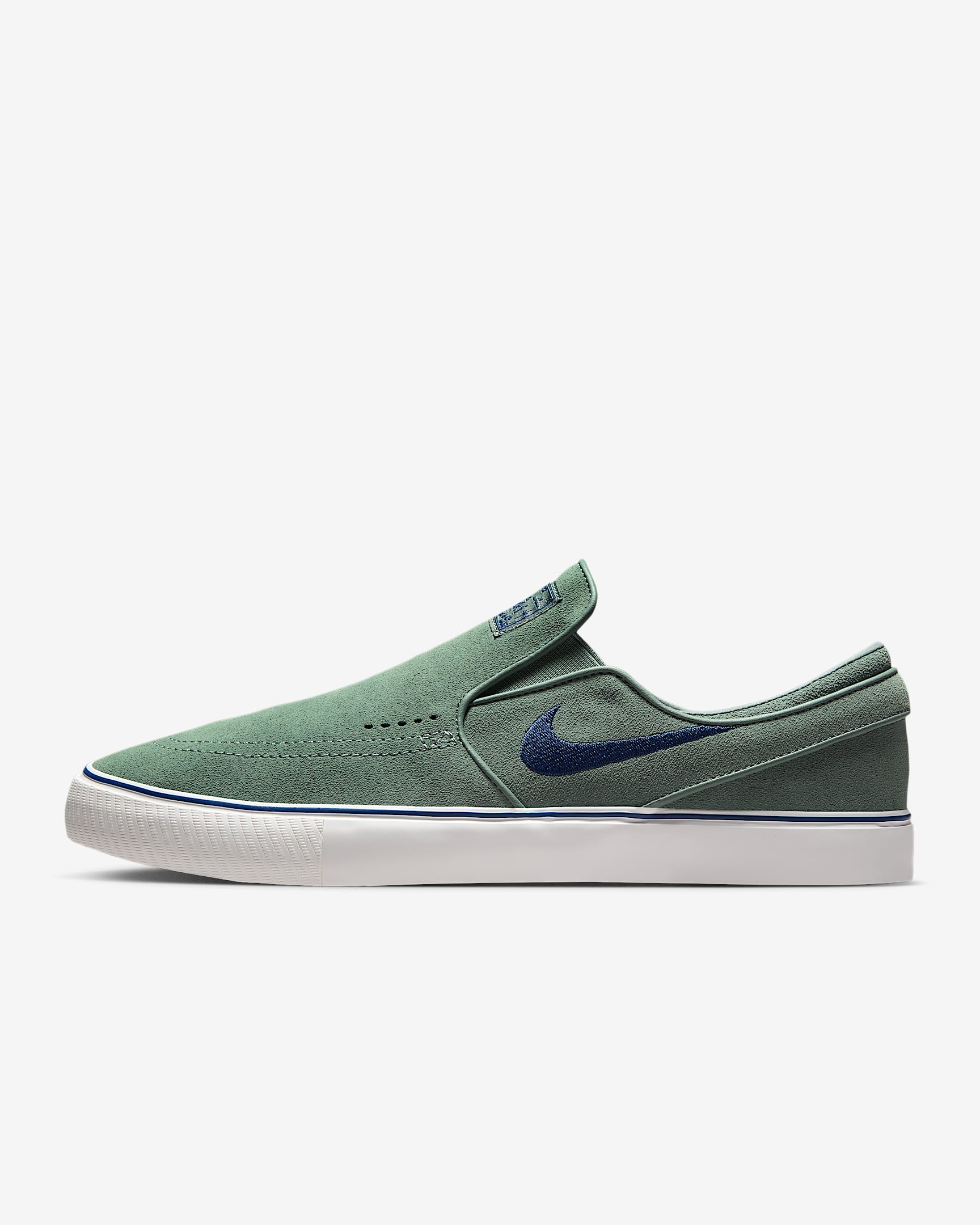 Nike SB Janoski+ Slip Skate Shoes - Clay Green/Clay Green/Summit White/Navy