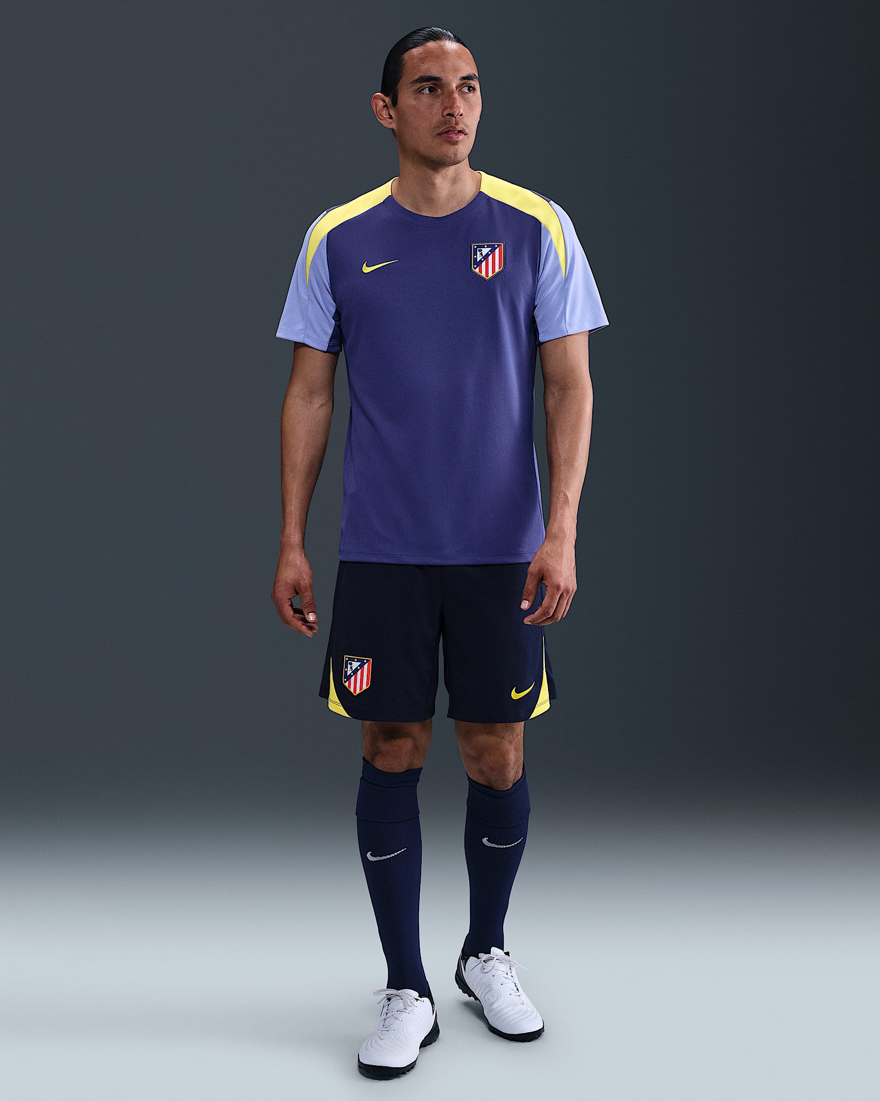 Atlético Madrid Strike Men's Nike Dri-FIT Football Knit Shorts - Binary Blue/Vibrant Yellow/Vibrant Yellow