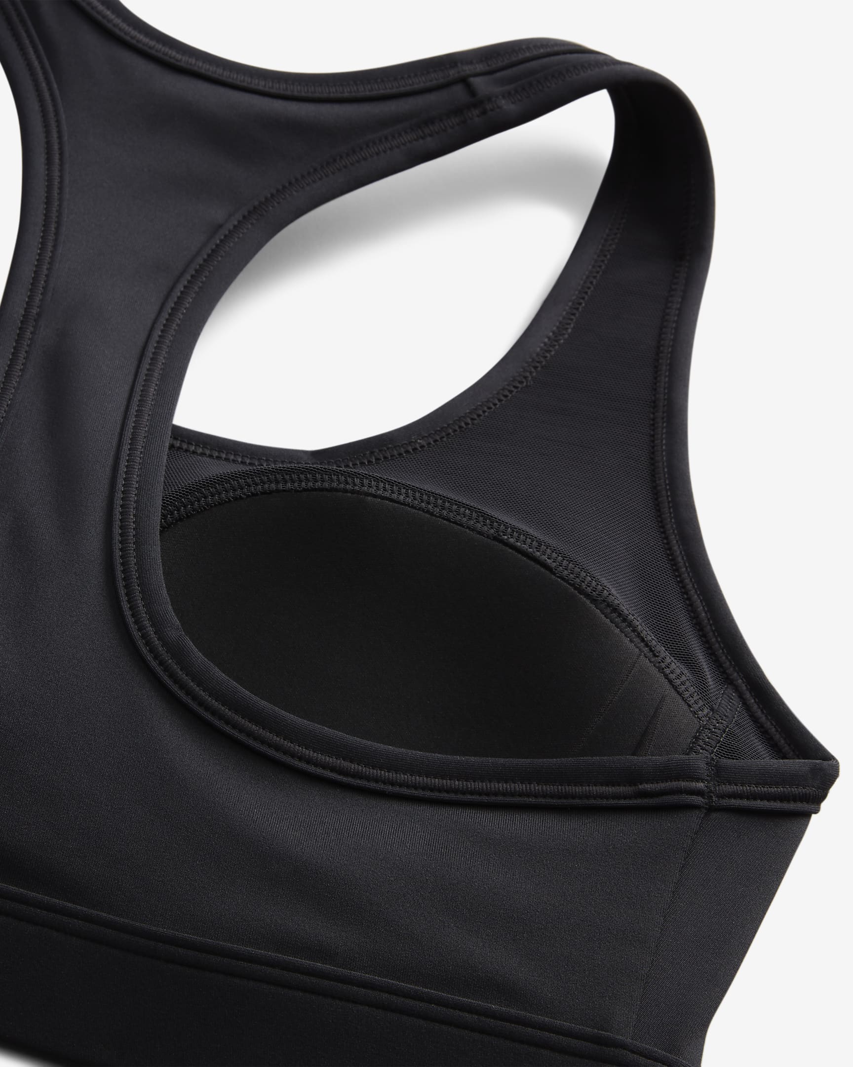 Nike Swoosh Medium Support Women's Padded Sports Bra - Black/White