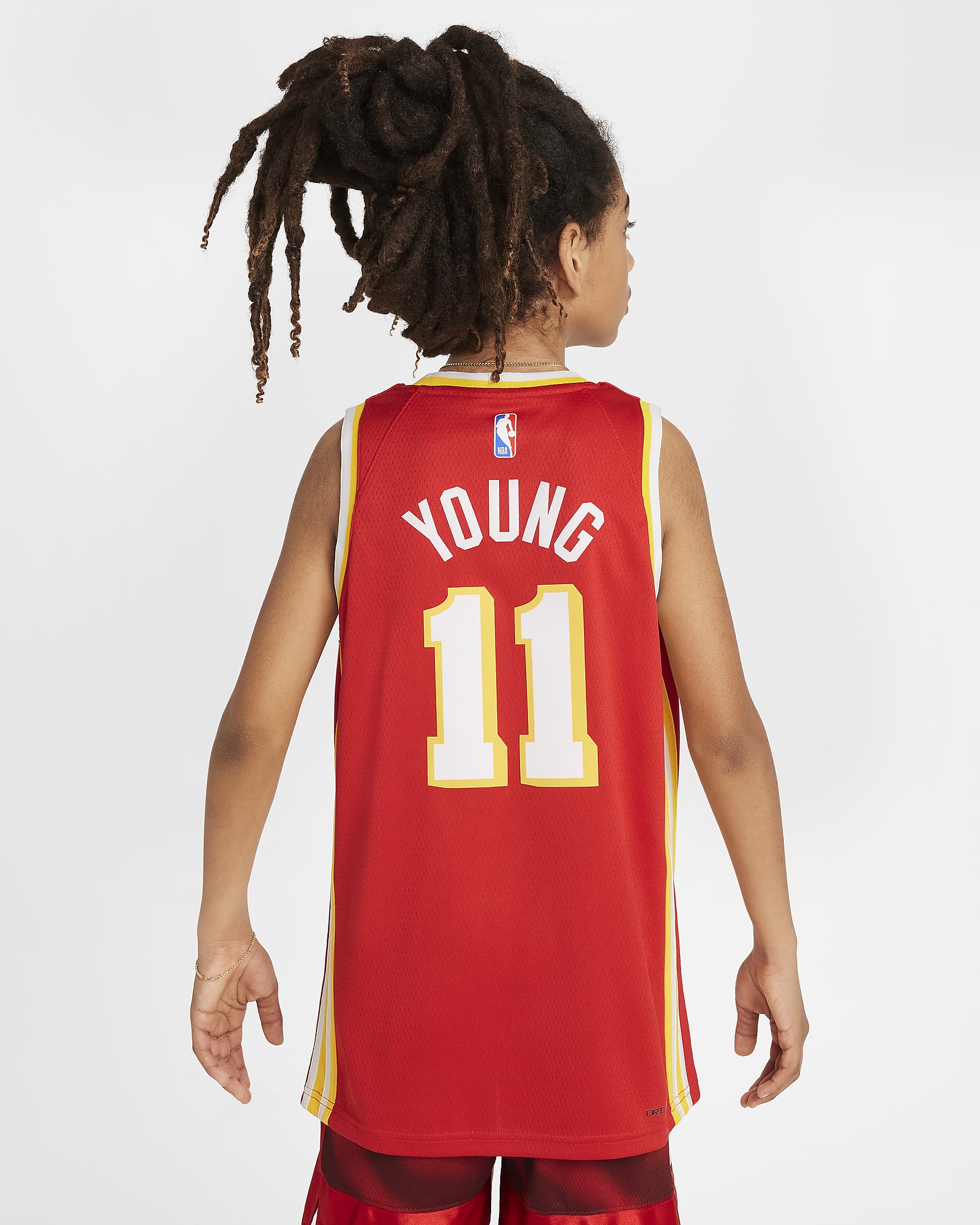 Atlanta Hawks 2023/24 Icon Edition Nike NBA Swingman Jersey för ungdom - University Red