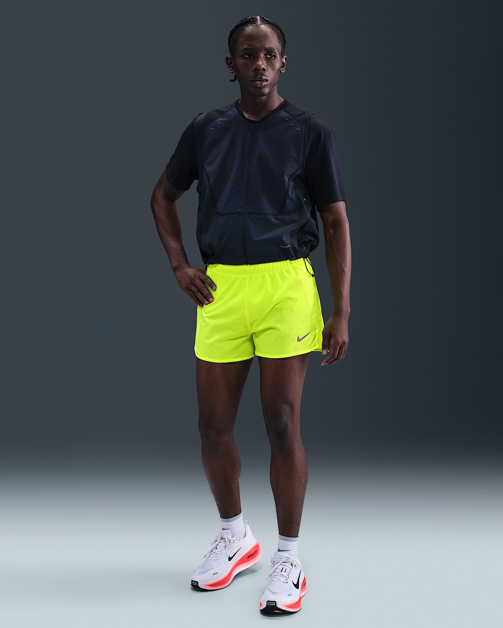 Nike Fast Men's Dri-FIT 3" Brief-Lined Running Shorts - Volt/Black