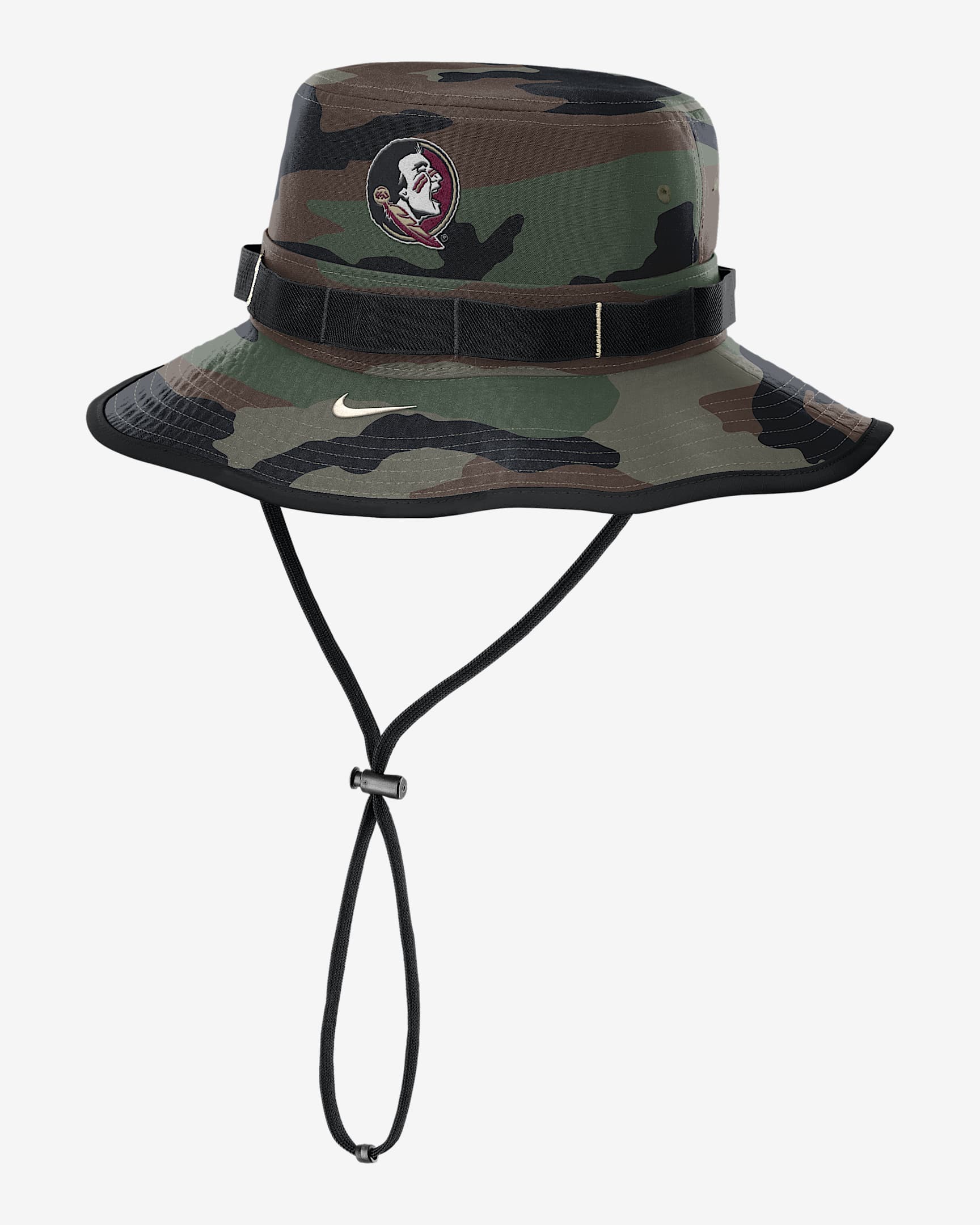 Florida State 2025 Military Appreciation Boonie Men's Nike Dri-FIT College Bucket Hat - Olive