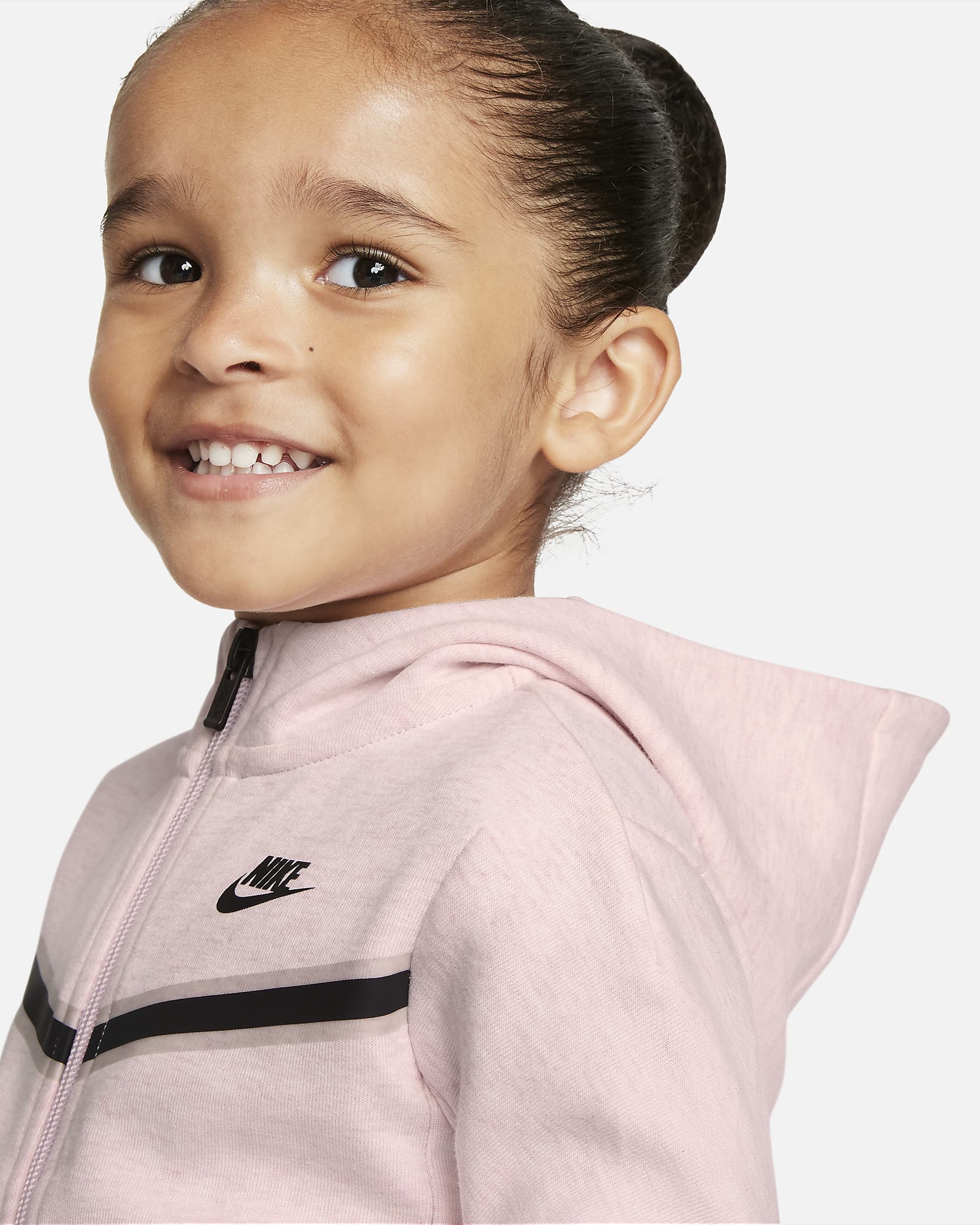 Nike Sportswear Tech Fleece Baby (12-24M) Zip Hoodie and Pants Set - Pink Foam