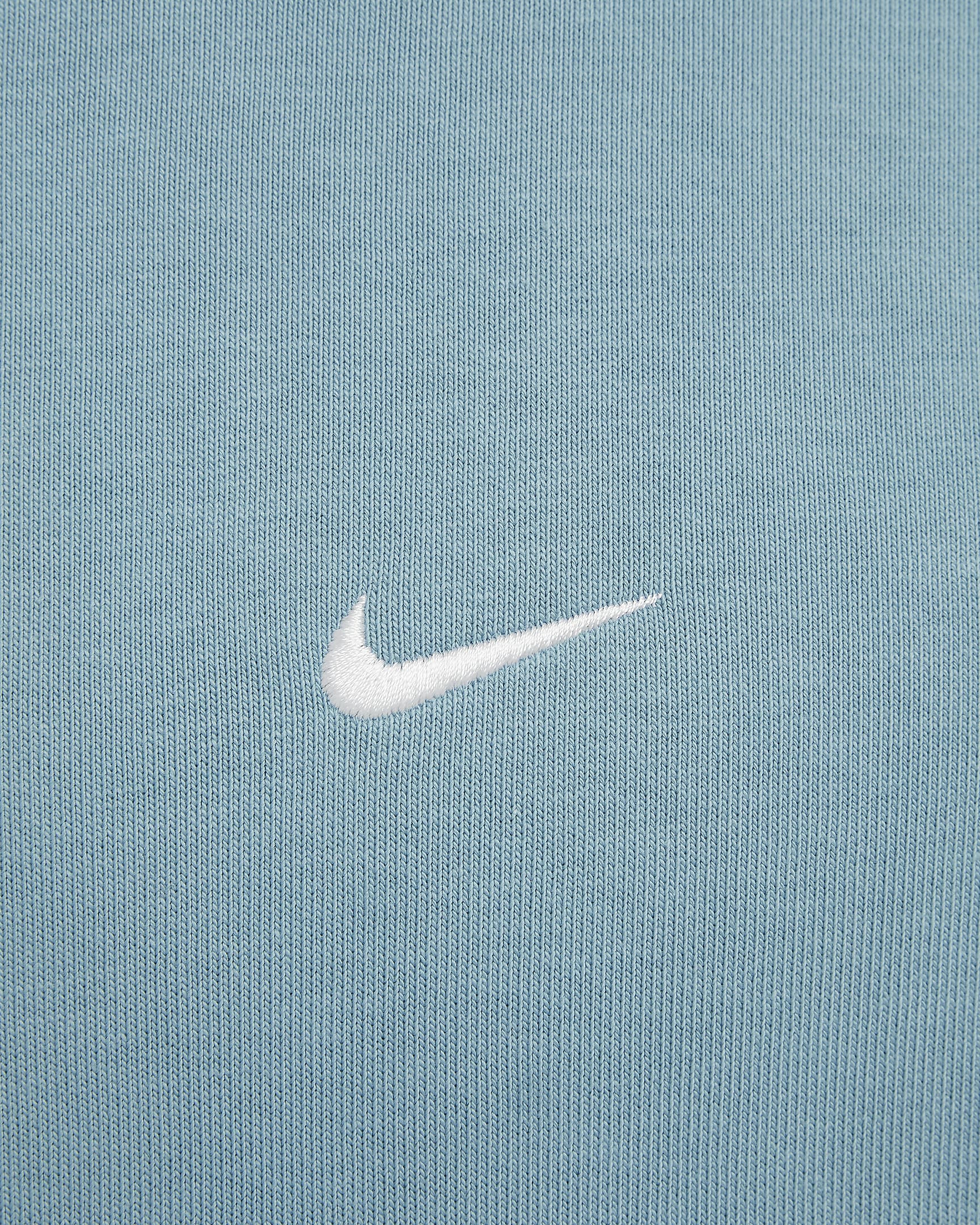 Felpa pullover in fleece con cappuccio Nike Solo Swoosh – Uomo - Denim Turquoise/Bianco