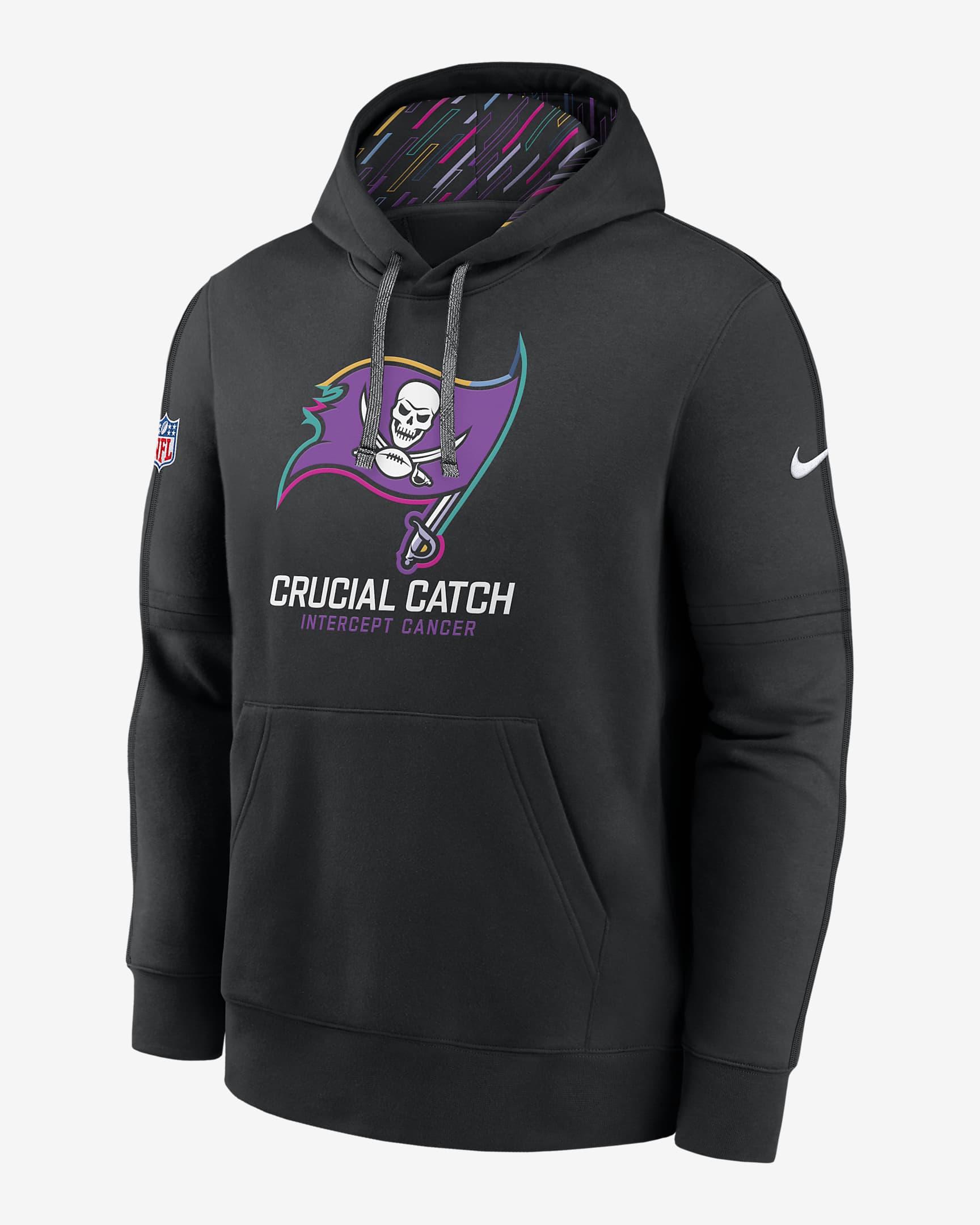 Sudadera con gorro sin cierre Nike de la NFL para hombre Tampa Bay Buccaneers Crucial Catch Club - Negro