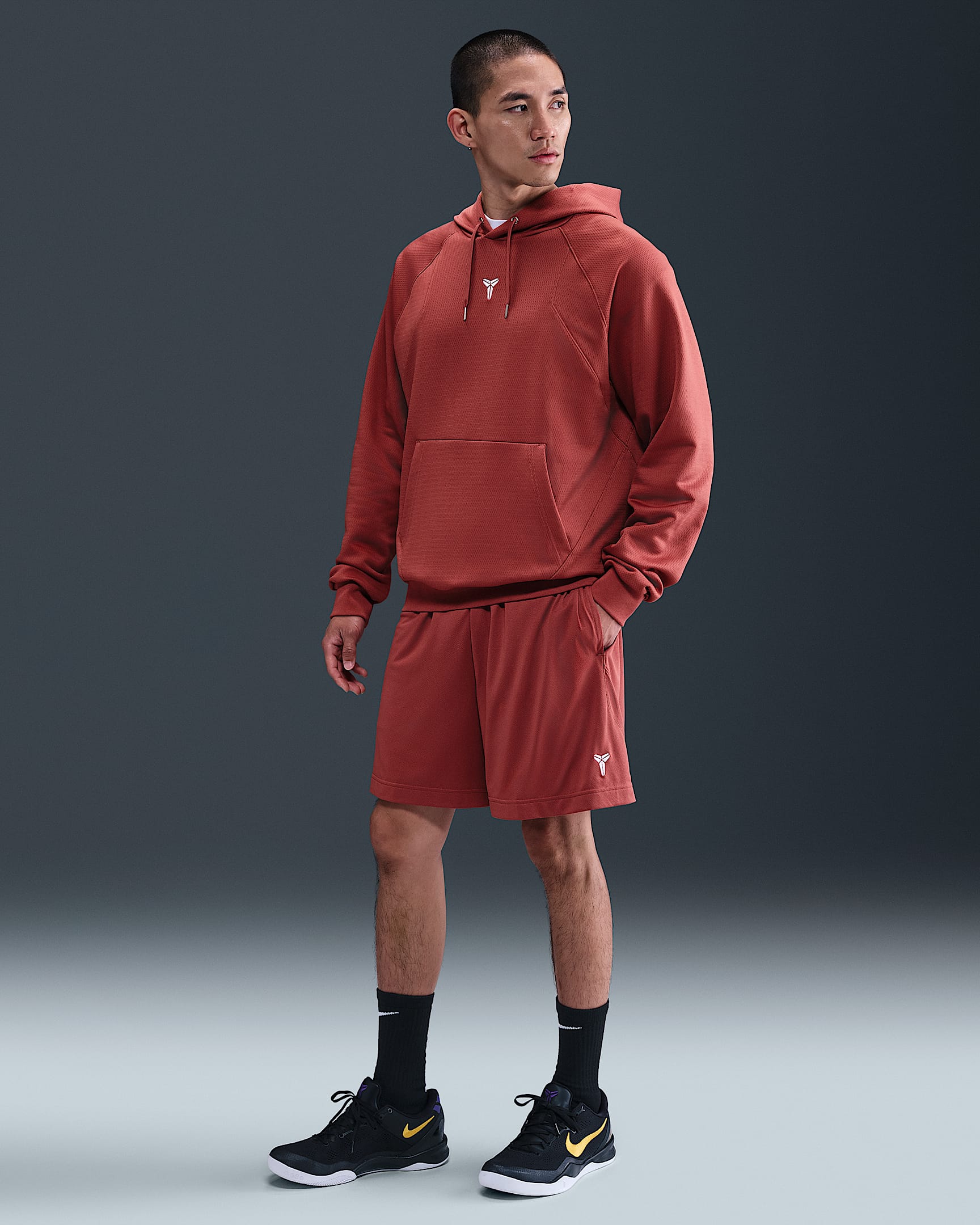 Short de basket 15 cm Dri-FIT Kobe - Canyon Rust/Canyon Rust/Blanc