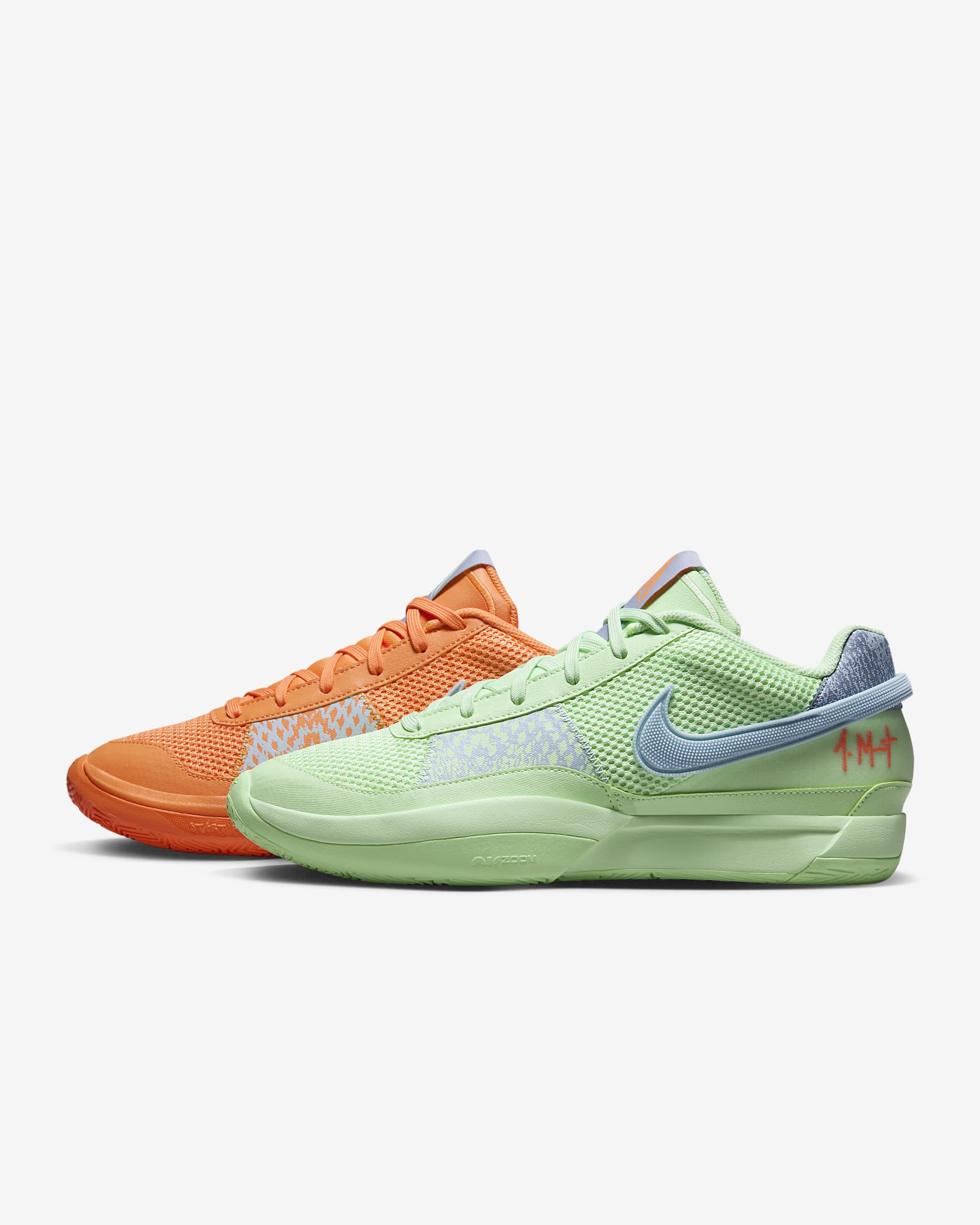 Ja 1 "Day" Basketball Shoes - Bright Mandarin/Vapor Green/Light Armory Blue/Multi-Color