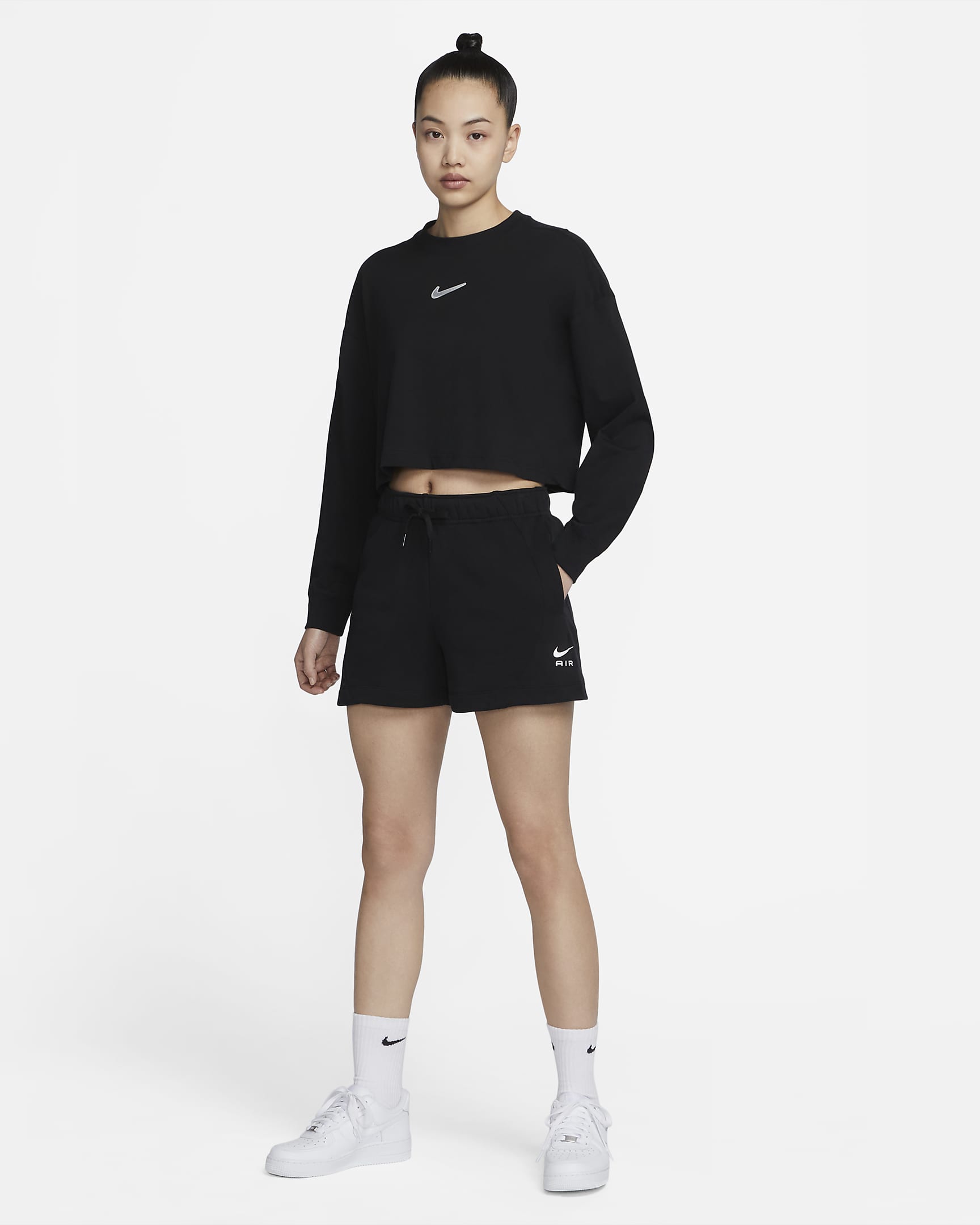Nike Air Women's Mid-Rise Fleece Shorts. Nike PH