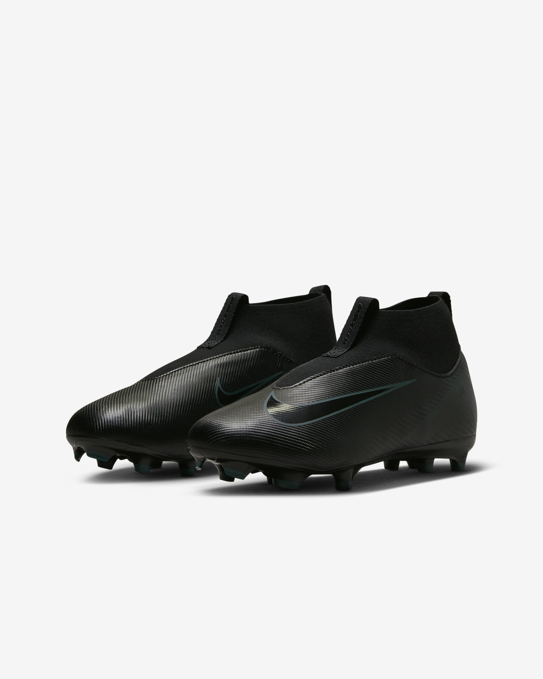 Chuteiras de futebol de cano alto MG Nike Jr. Mercurial Superfly 10 Academy para criança/Júnior - Preto/Deep Jungle/Preto