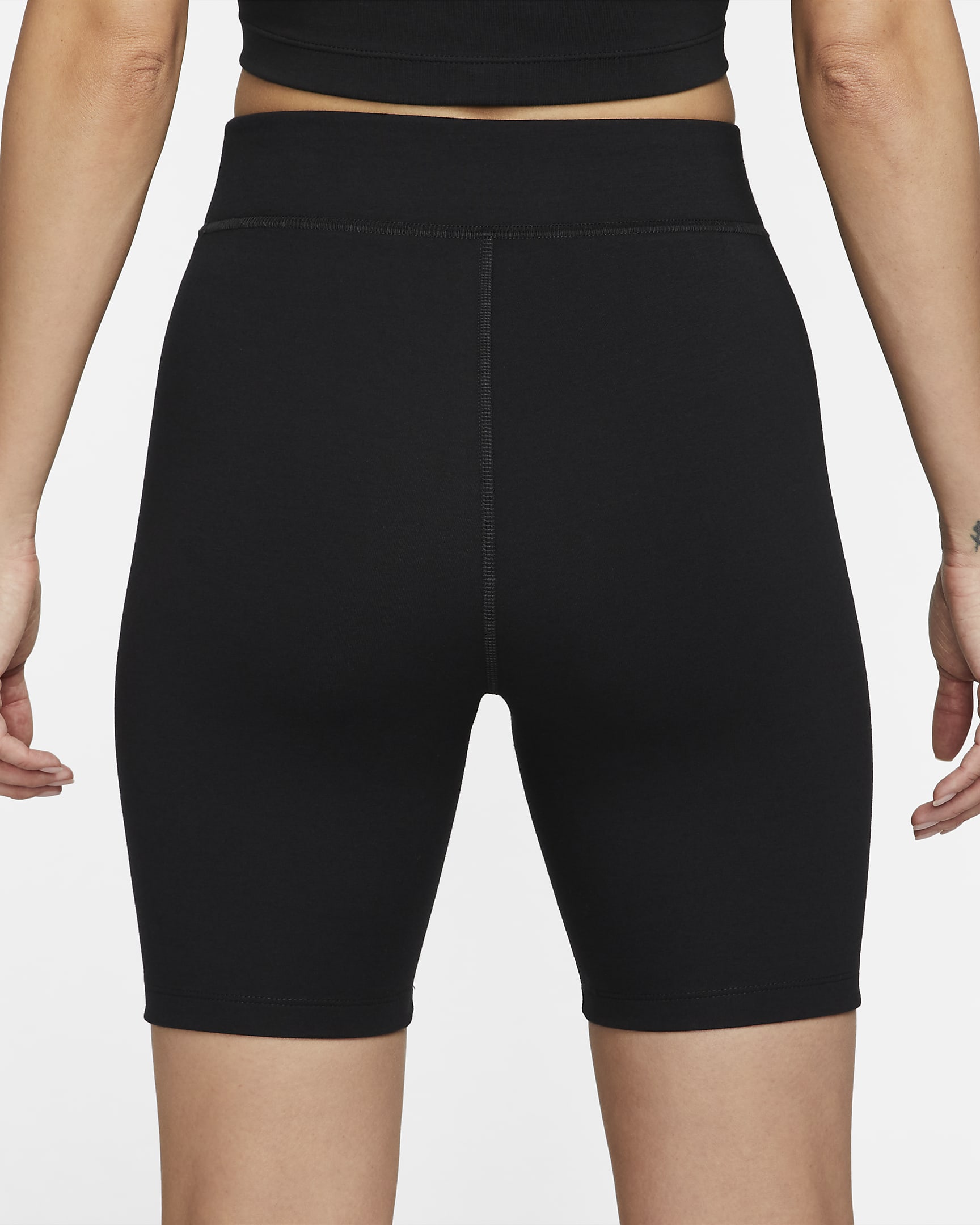 Nike Sportswear Classics Women's High-Waisted 8" Biker Shorts - Black/Sail