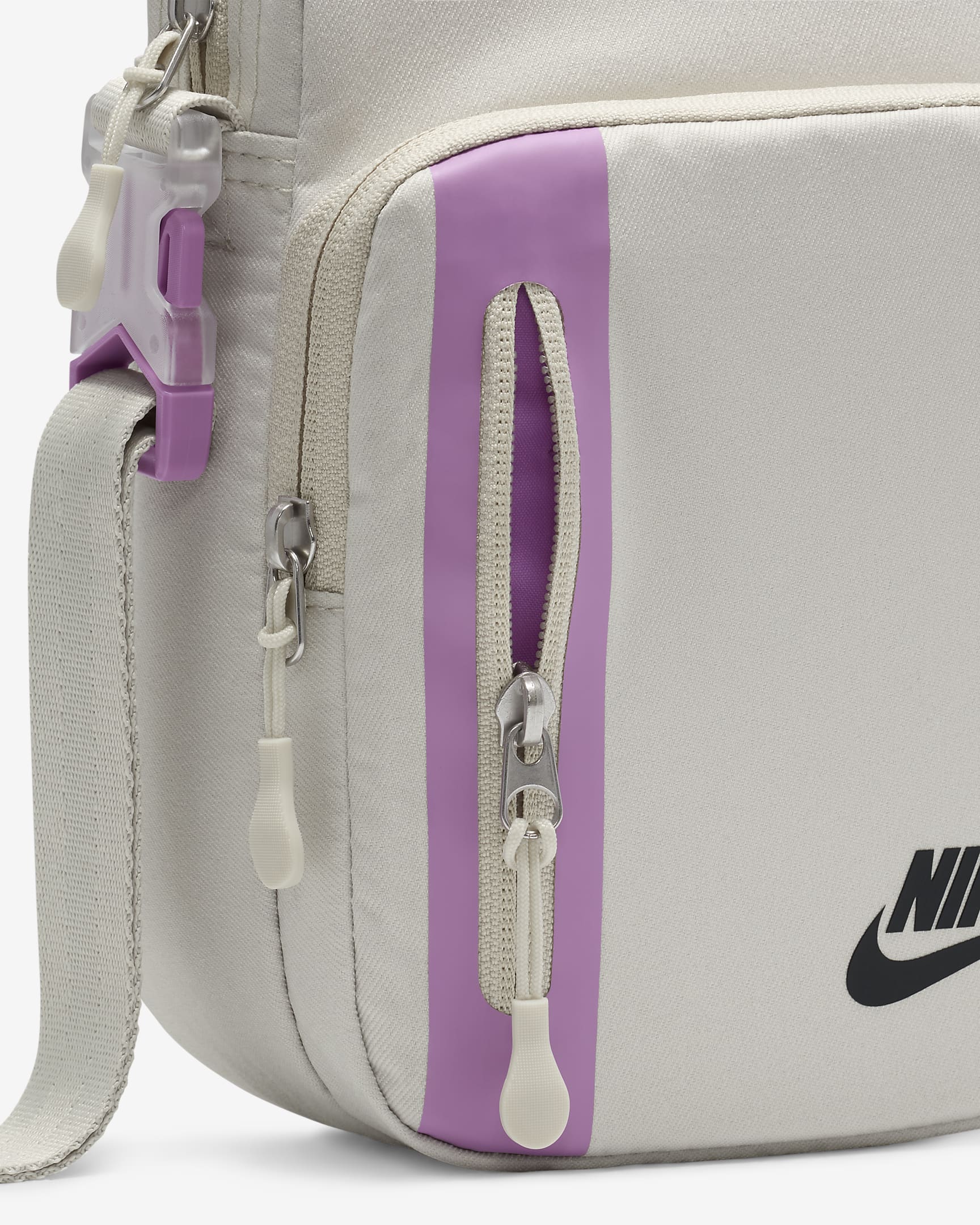 Sabrina Elemental Premium Crossbody Bag (4L) - Light Bone/Rush Fuchsia/Anthracite