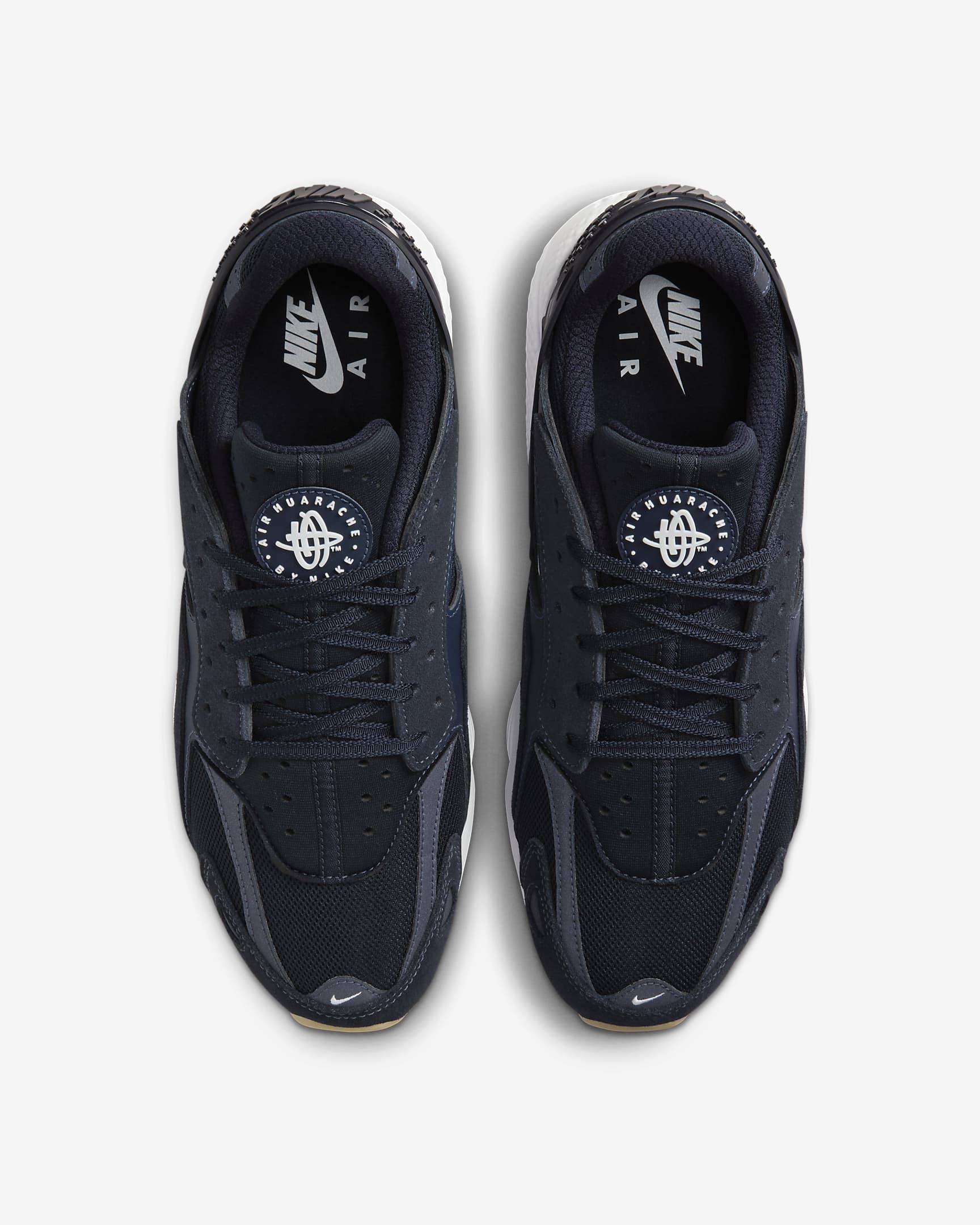 Nike Air Huarache Runner Men's Shoes - Dark Obsidian/Obsidian/Gum Dark Brown/White