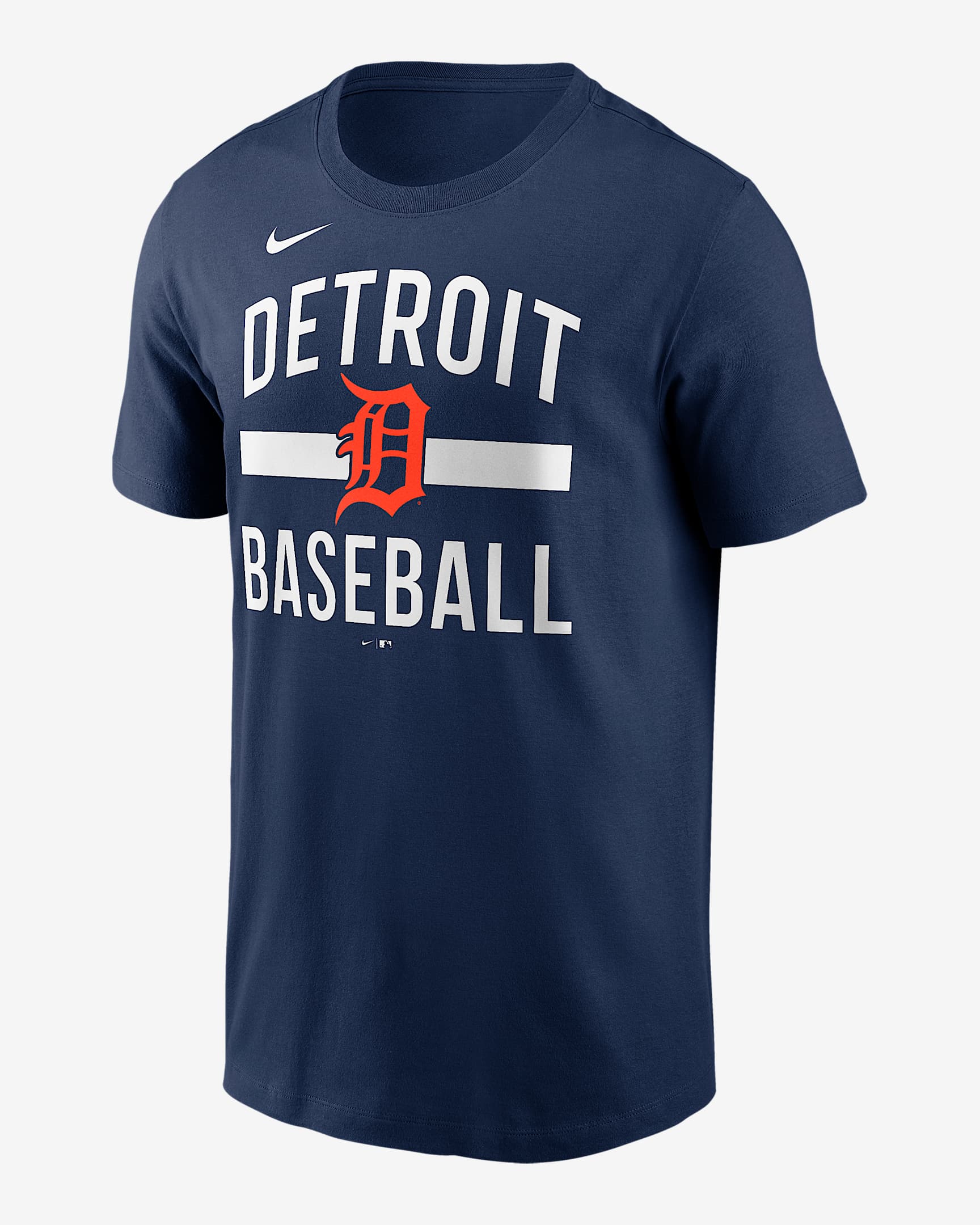 Playera Nike de la MLB para hombre Detroit Tigers Arched - Azul marino medianoche