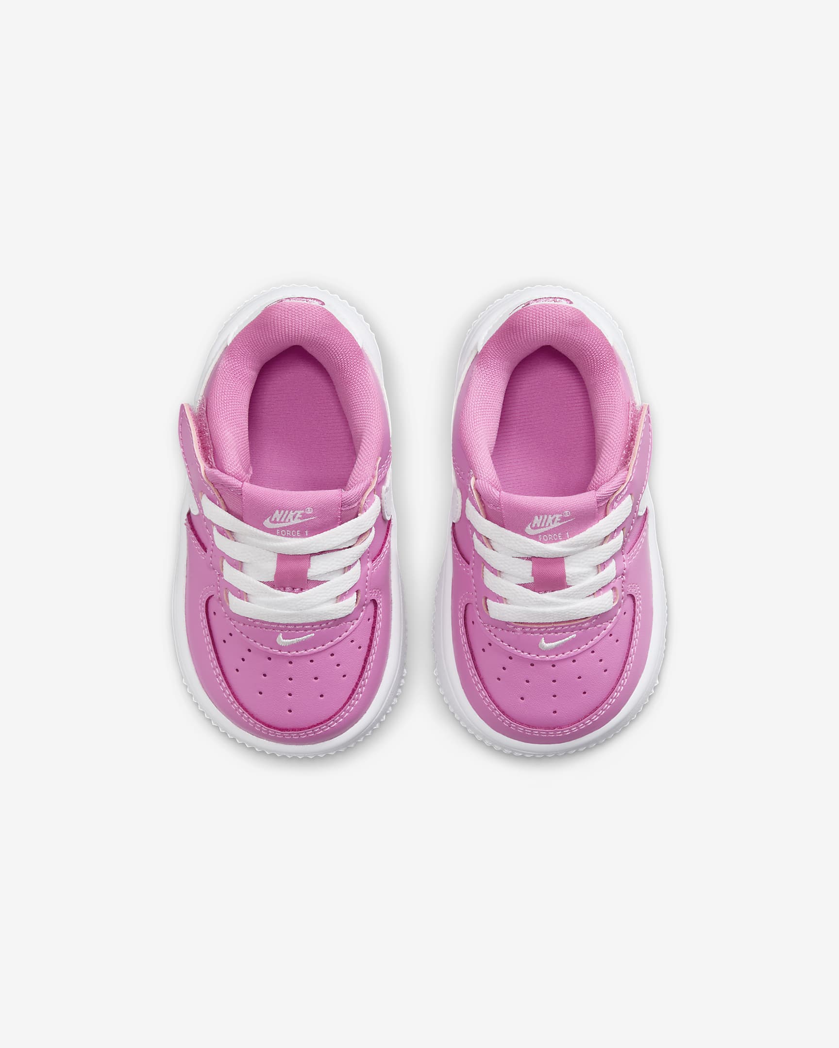 Sapatilhas Nike Force 1 Low EasyOn para bebé - Rosa Playful/Branco