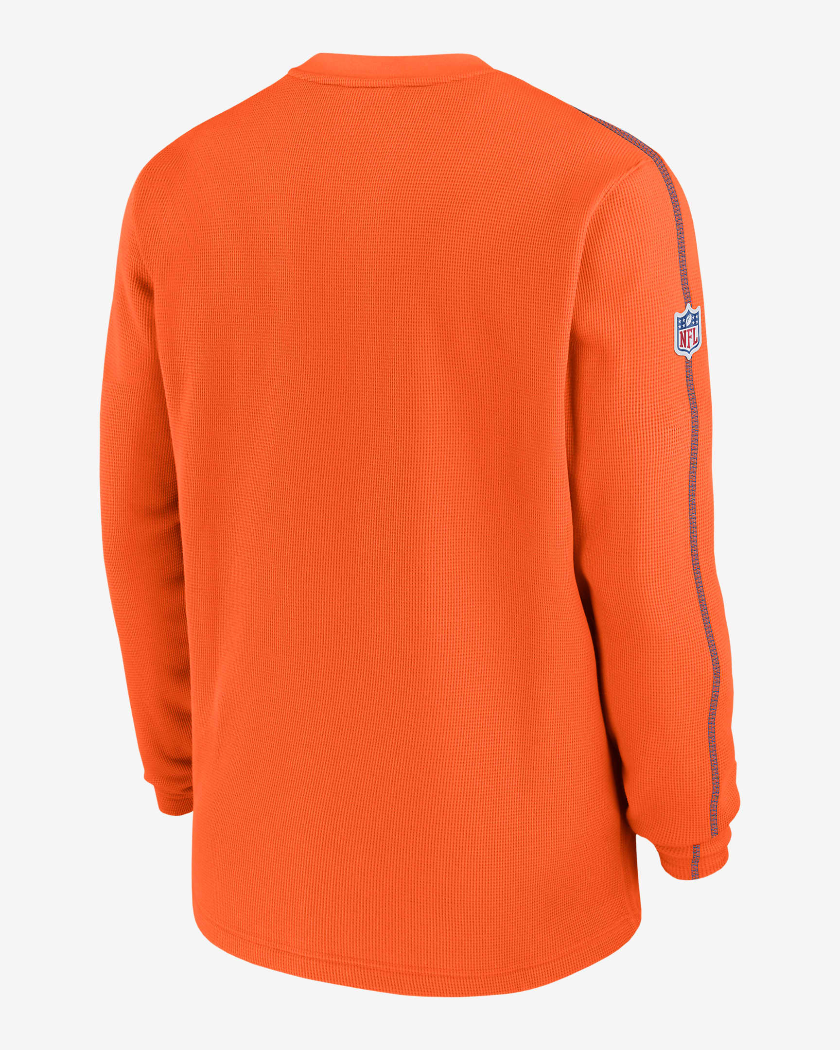 Playera de manga larga de la NFL Nike para hombre Denver Broncos Logo Coach - Naranja