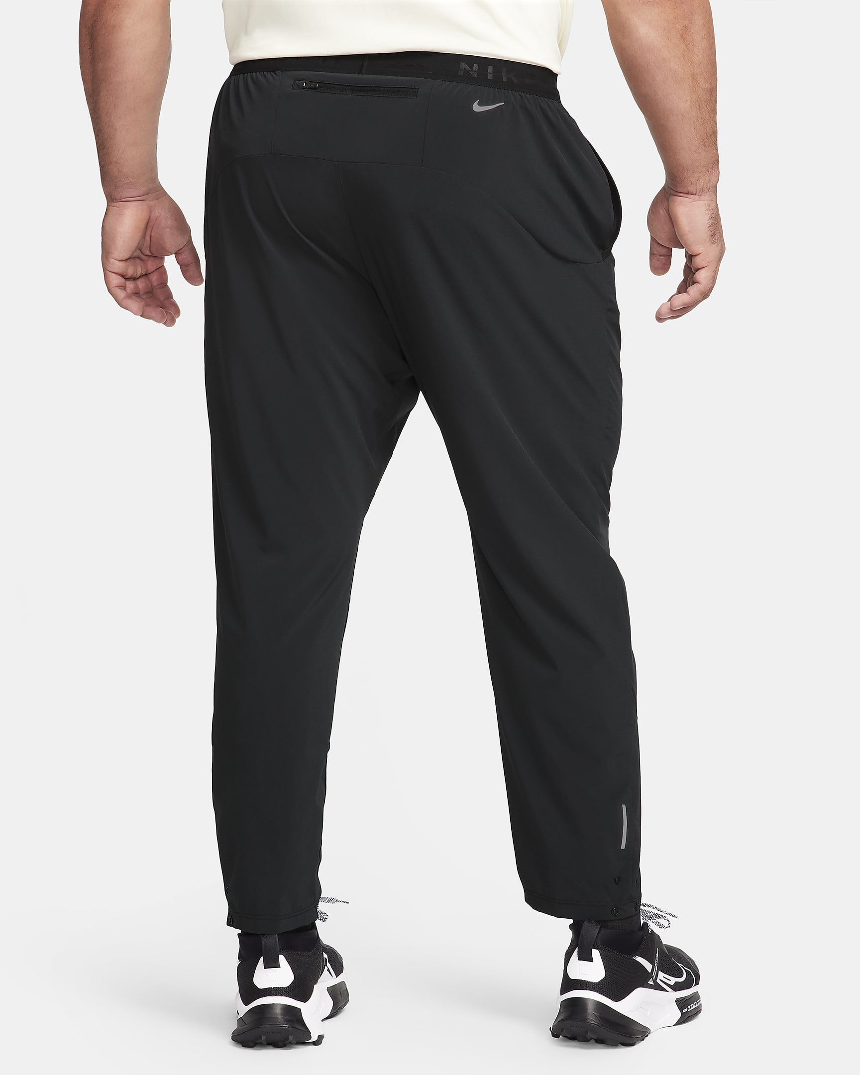 Pants de correr Dri-FIT para hombre Nike Trail Dawn Range - Negro/Negro/Blanco